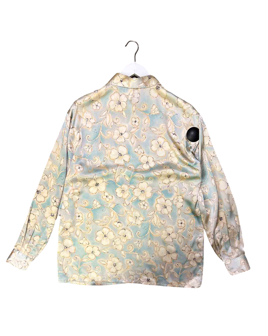 Size L | Equipment Blue Floral Silk Shirt