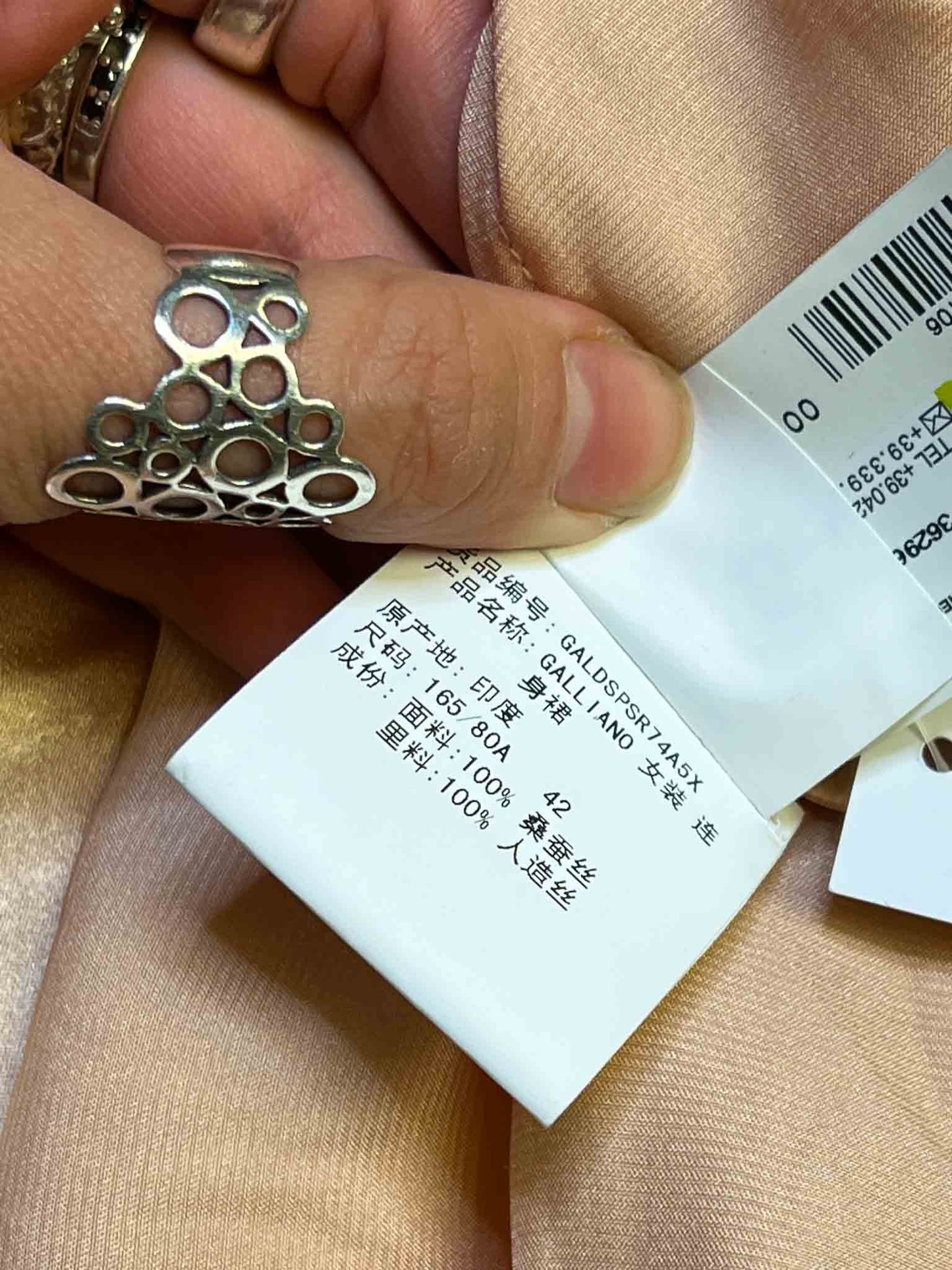 Size M | Galliano Beaded Silk Slip Mini Dress