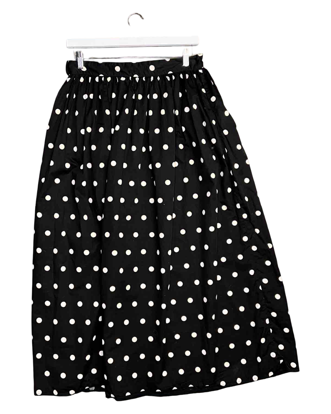 Size L | Kowtow Organic Cotton Polkadot Midi Skirt