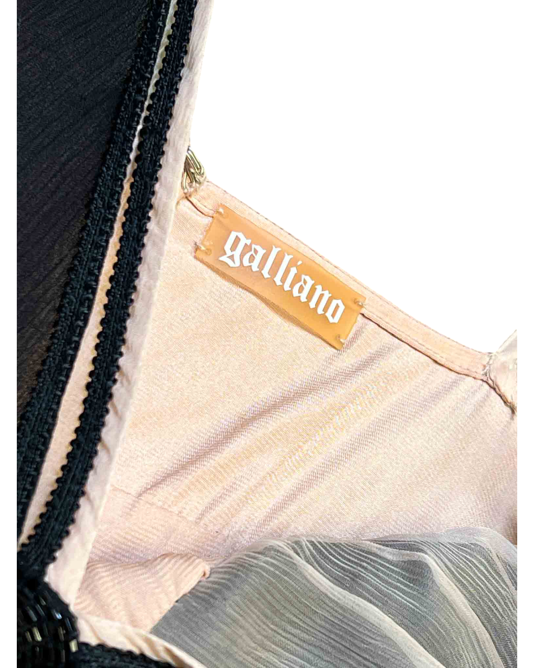 Size M | Galliano Beaded Silk Slip Mini Dress