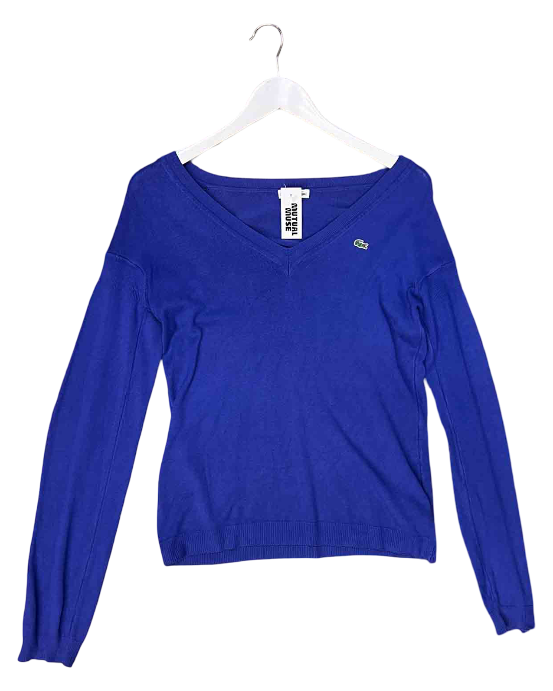 Size 44 (L) | Lacoste Purple Knitted V-Neck Jumper
