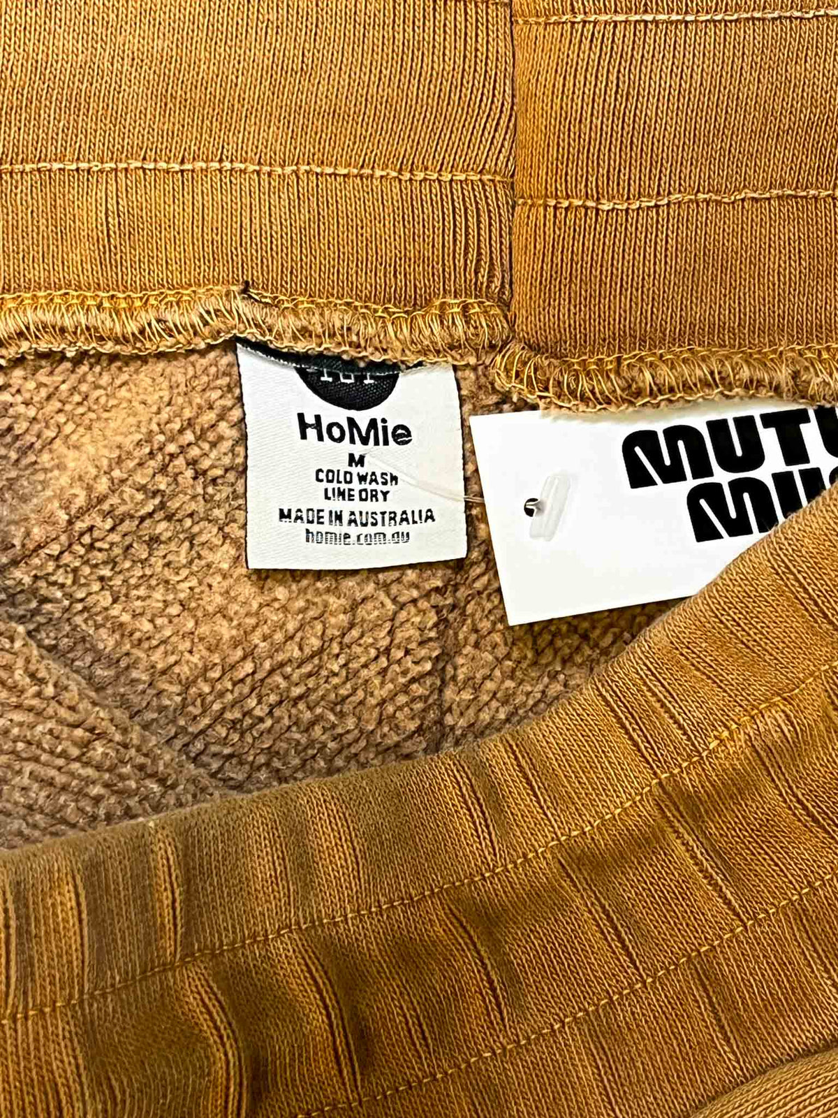 Size M | Homie Tan Patchwork Midi Skirt