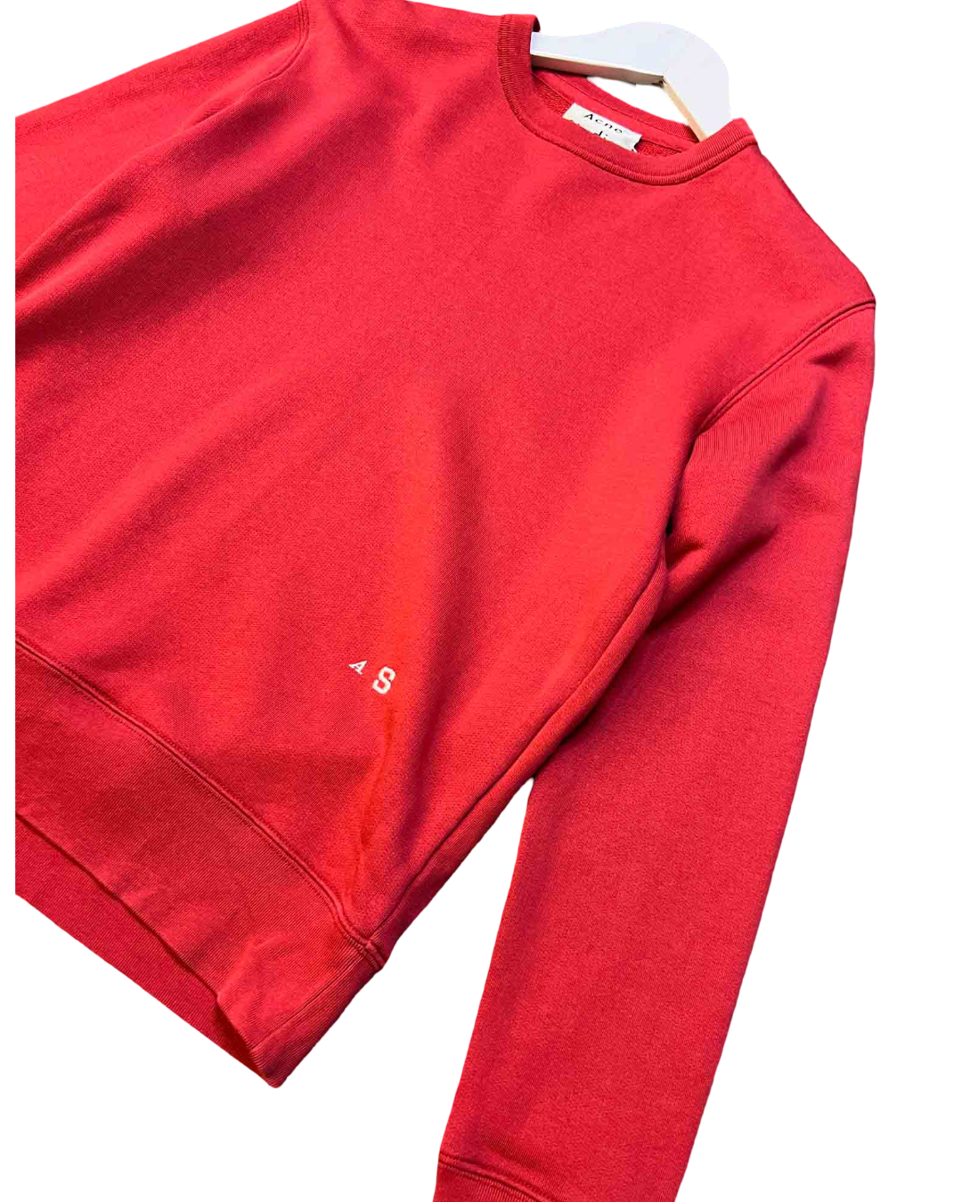 Size XS | Acne Studios Red Cotton Crewneck Jumper