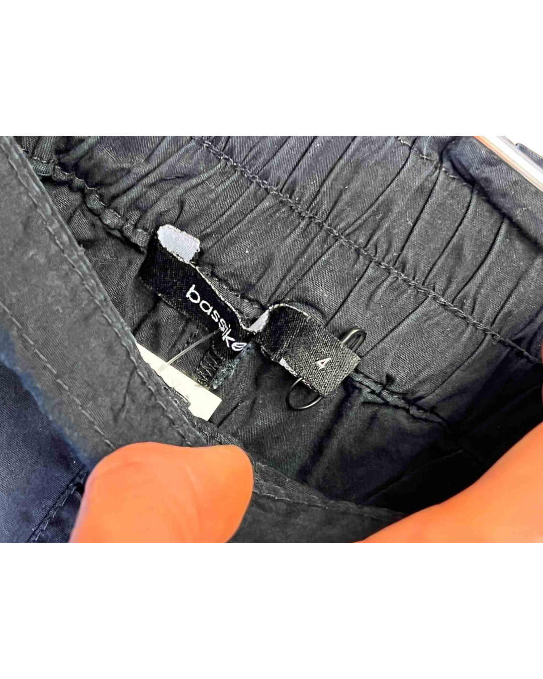 Size XL | Bassike Black Lightweight Cotton Pant