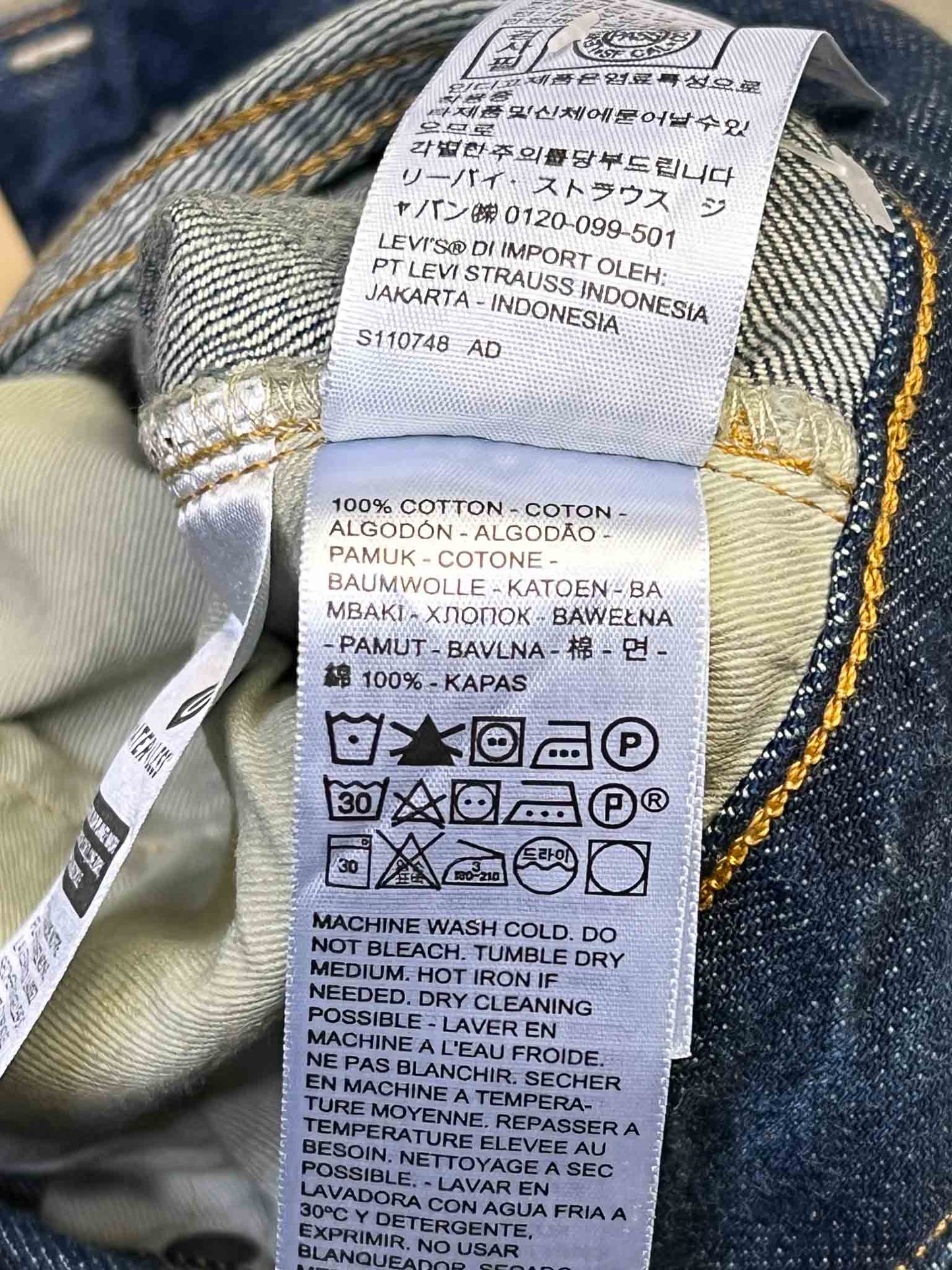 Size 30 | Levis 501 Indigo Straight Leg Jeans