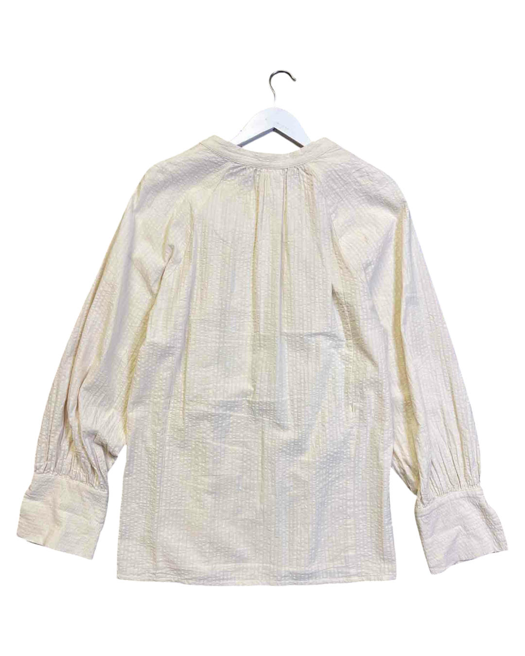 Size 16 (XXL) |  Foemina Seersucker Ecru Top