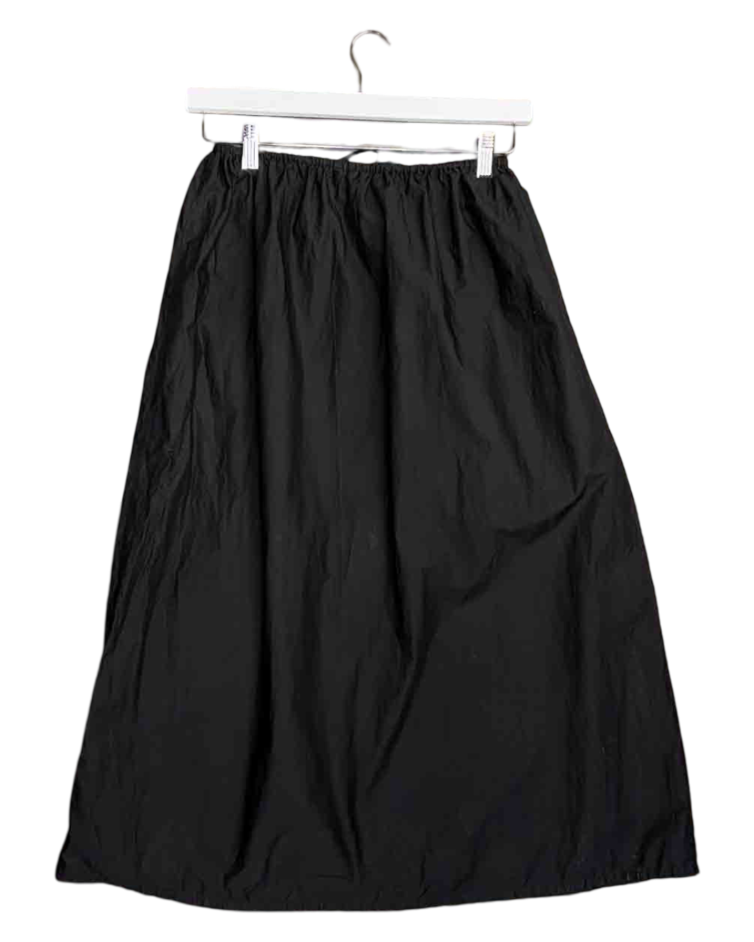 Size S | Deiji Studios Black Organic Cotton Midi Skirt