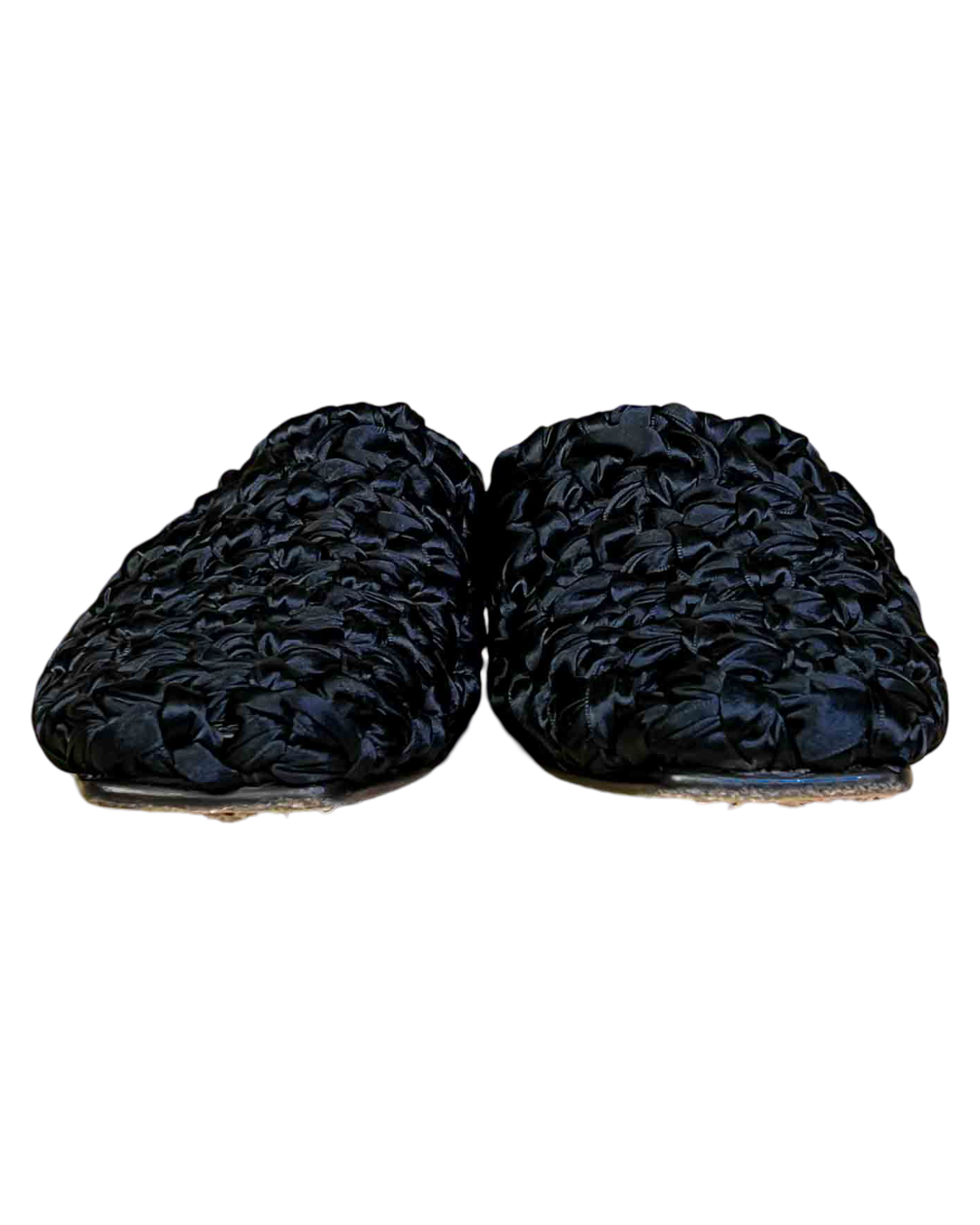Size 39 | Camilla & Marc Black Braided Ribbon Mules