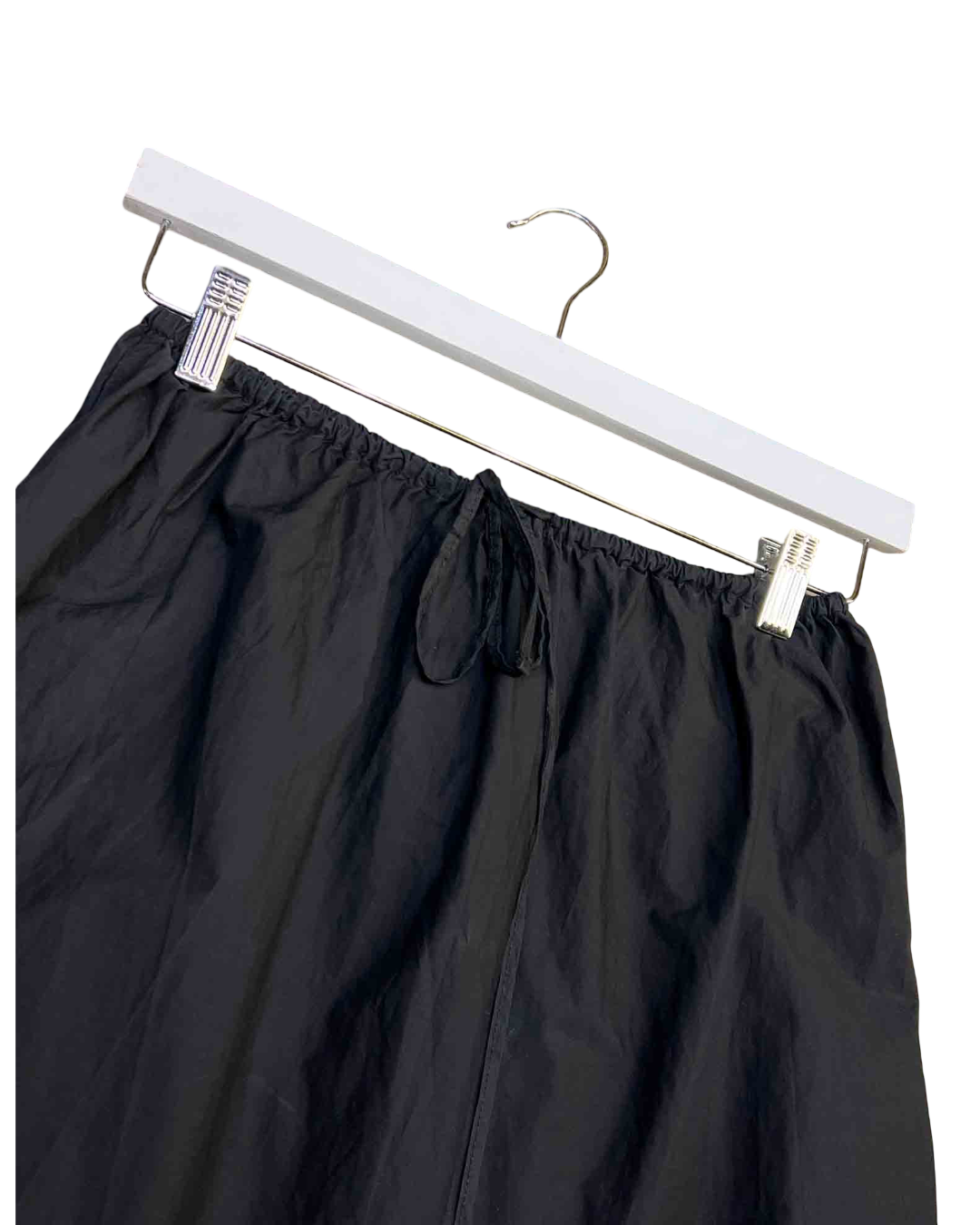Size S | Deiji Studios Black Organic Cotton Midi Skirt