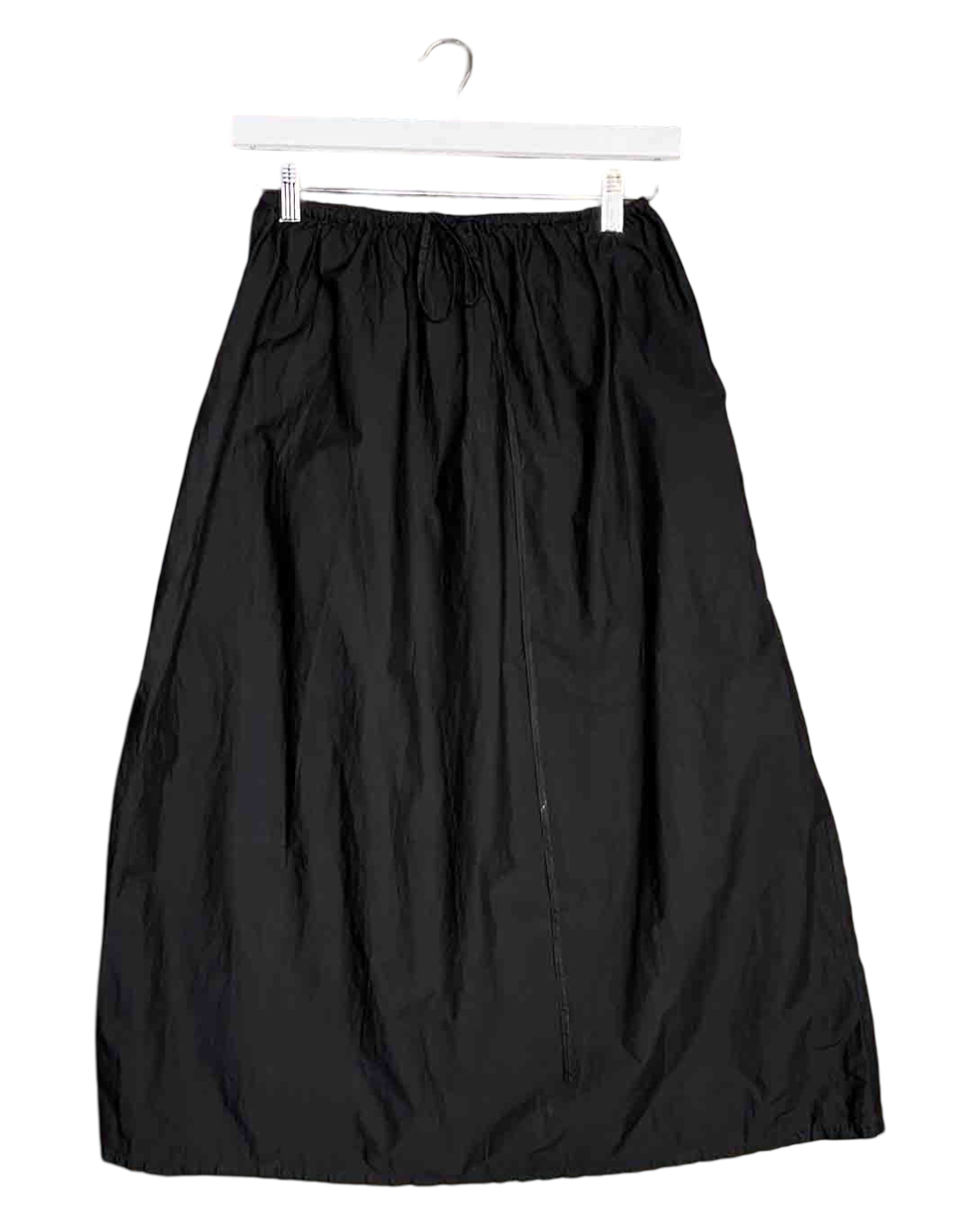Size S | Deiji Studios Black Organic Cotton Midi Skirt