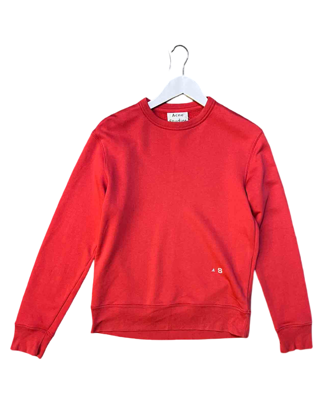 Size XS | Acne Studios Red Cotton Crewneck Jumper