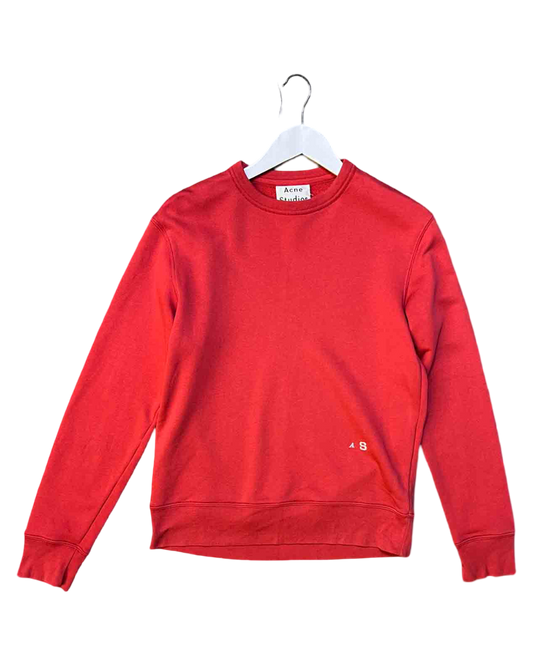 Size XS | Acne Studios Red Cotton Crewneck Jumper