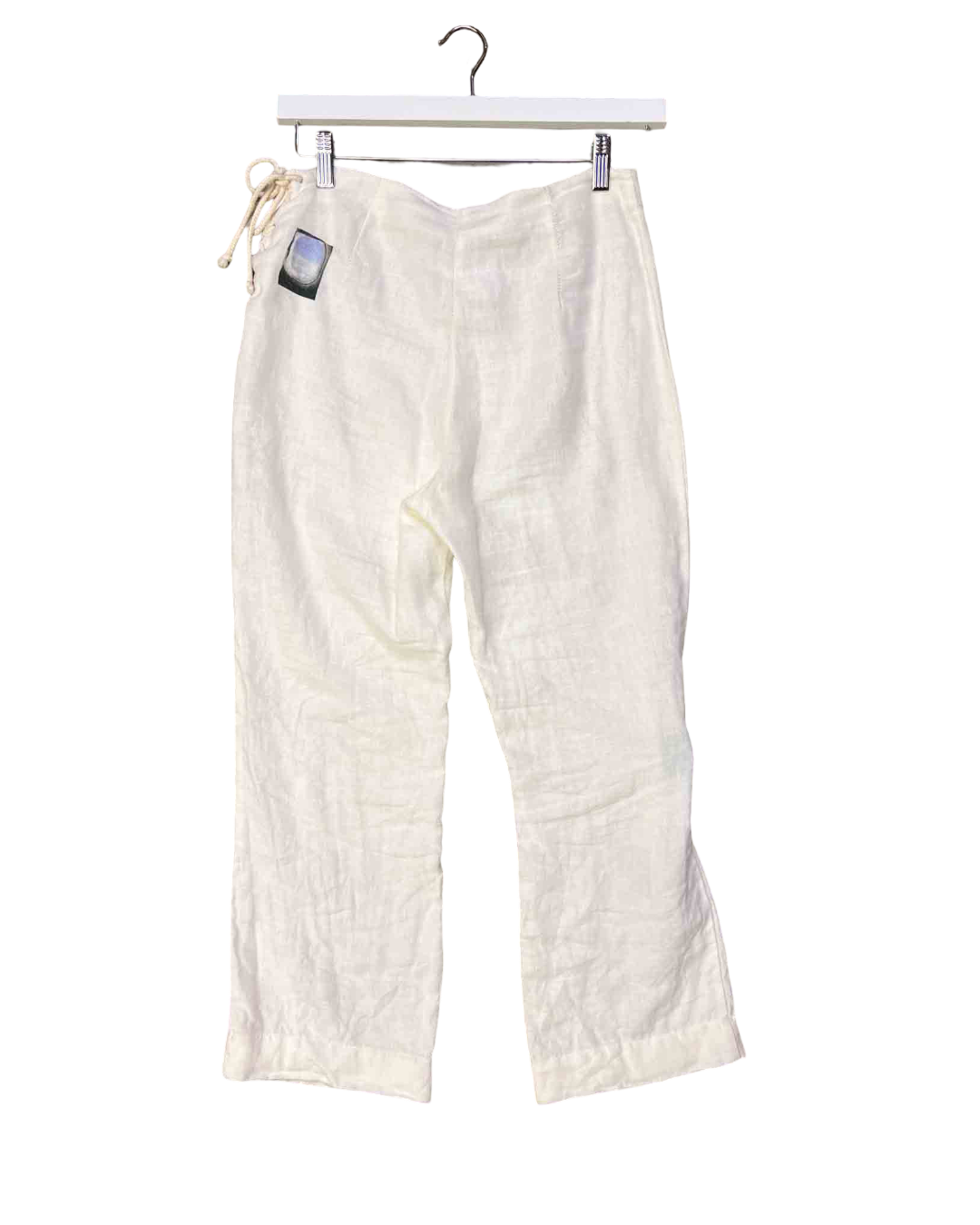 Size S |  Paloma Wool White Linen Bamni Photo Print Pants