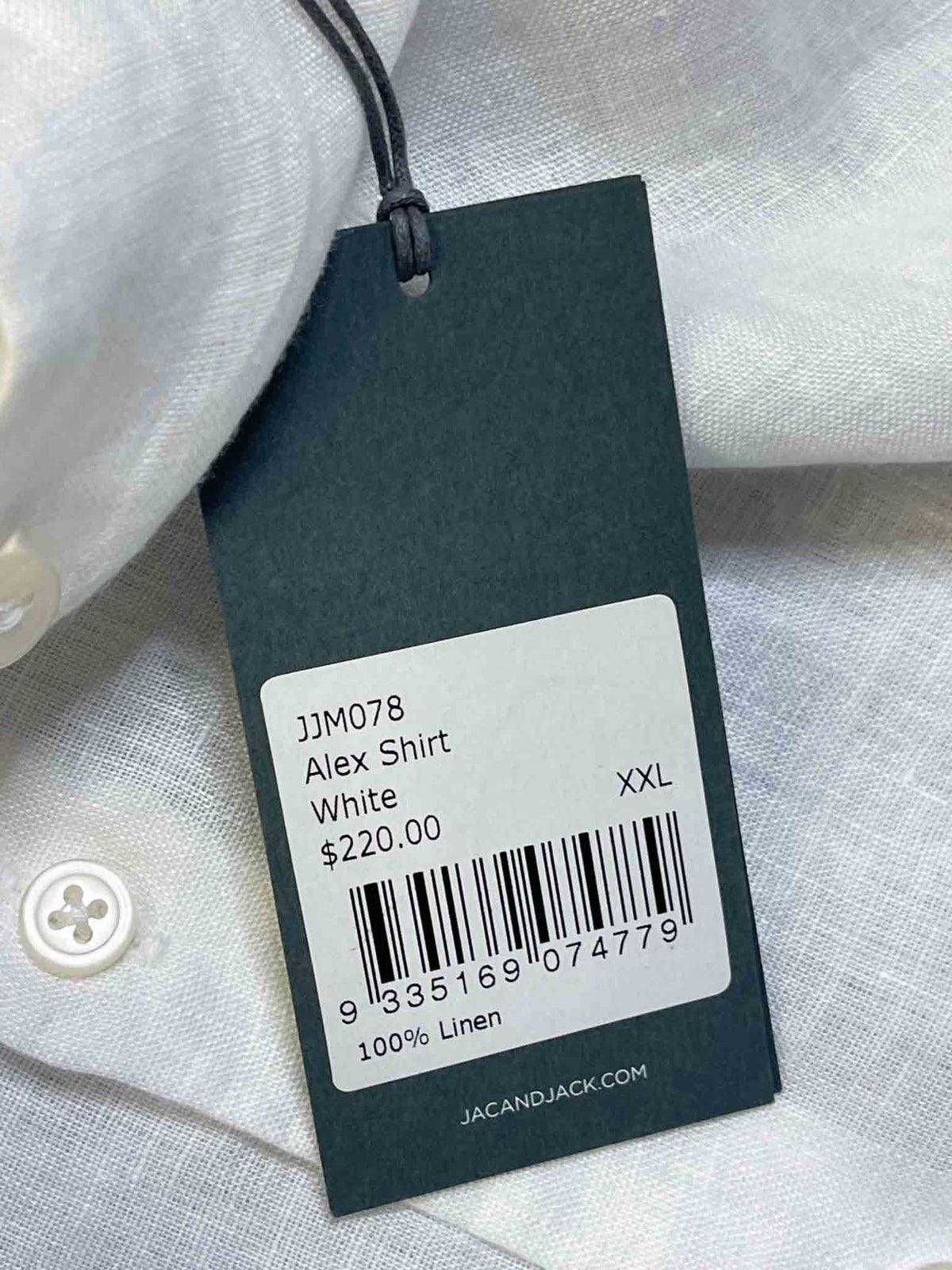 Size XXL | Jac+Jack 'Alex' Sheer Linen Button Up Shirt With Tags
