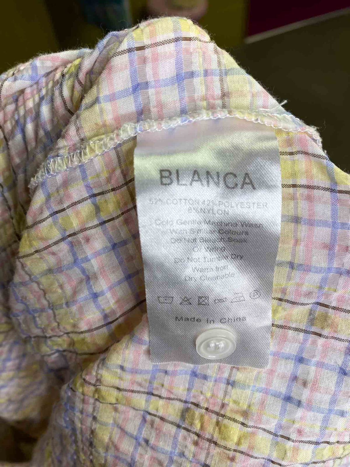 Size S | Blanca Multi Check Seersucker Shirt