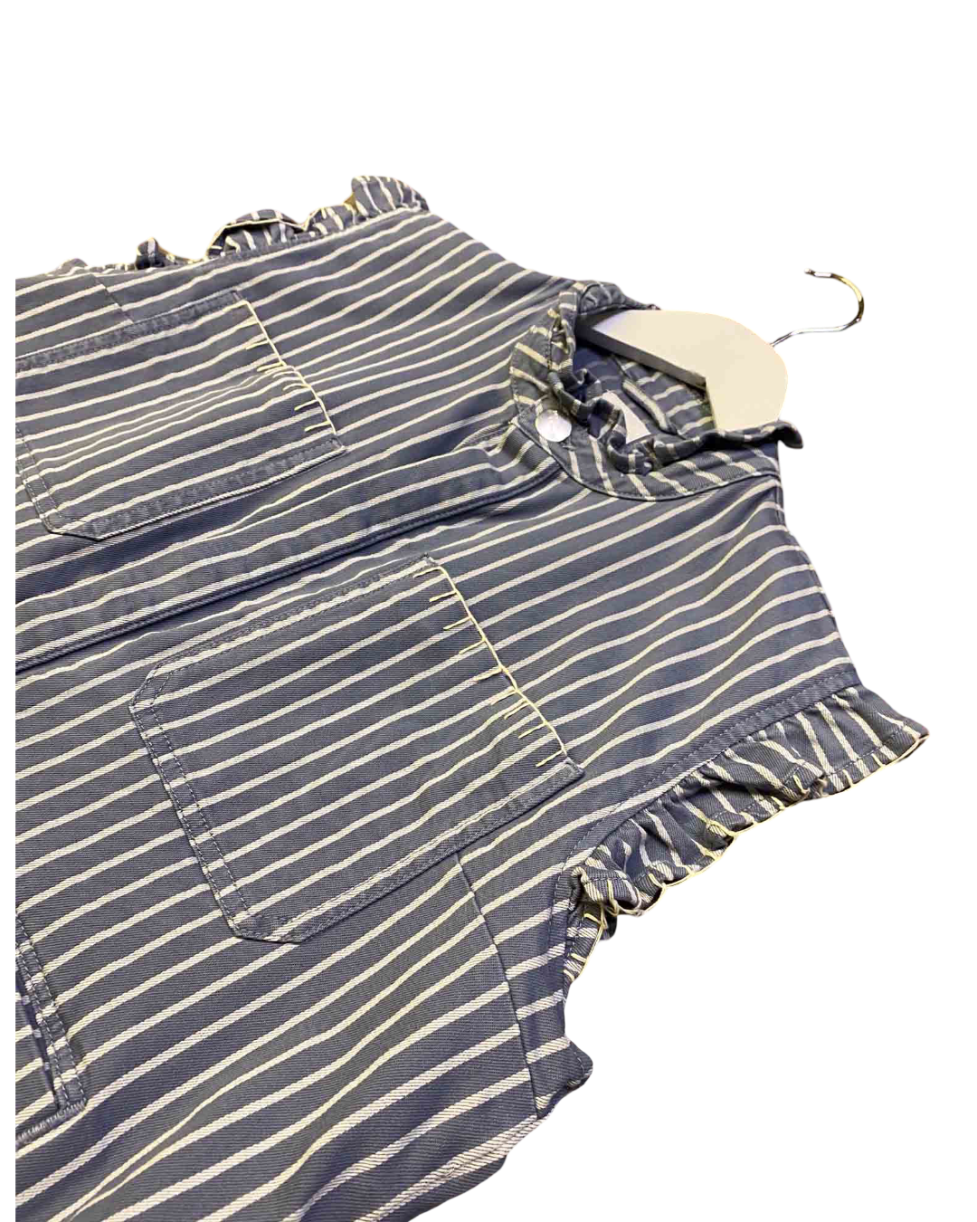 Size L | Seventy + Mochi Blue Striped Top NWT