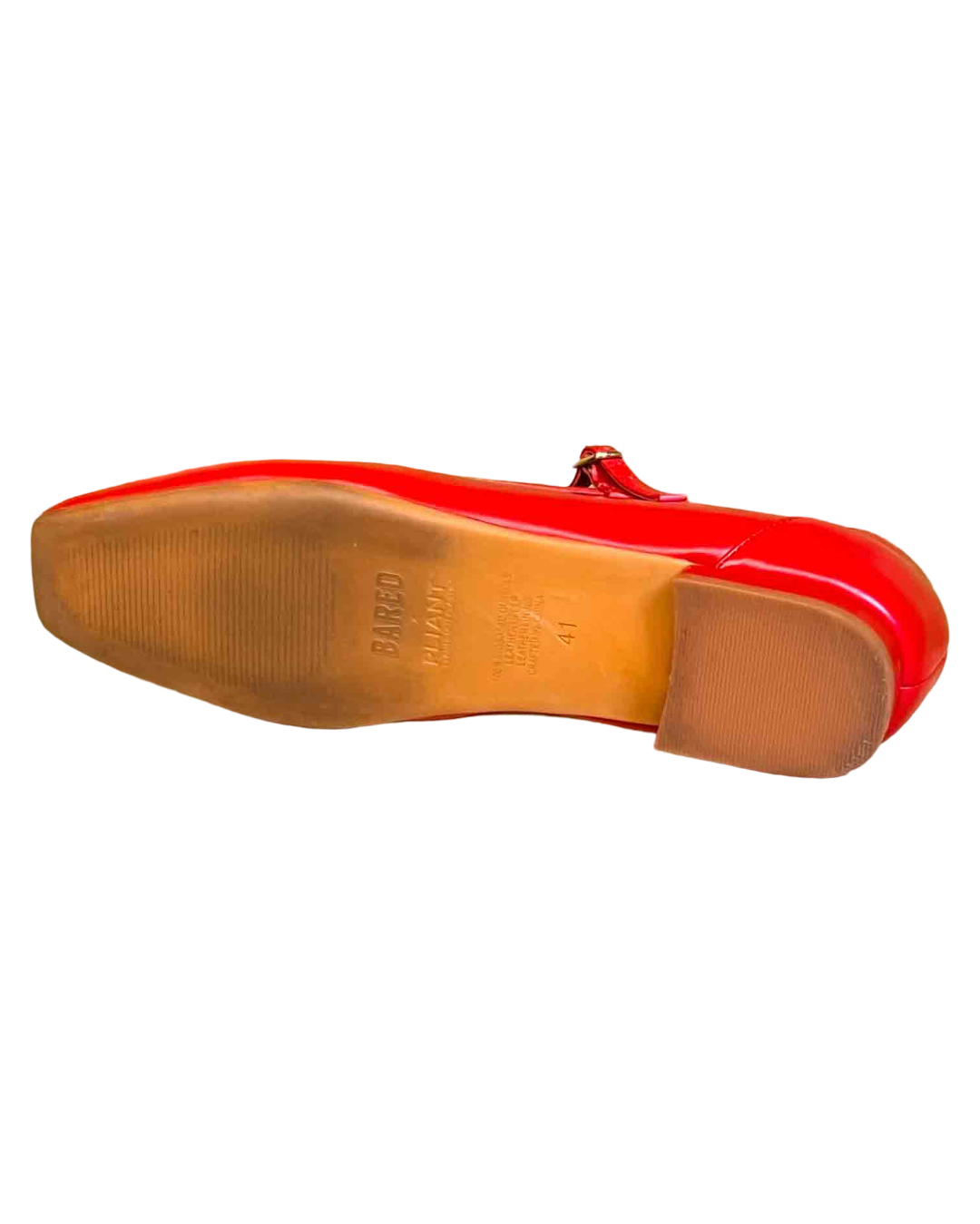 Size 41 | Bared Red Leather Surfbird Poppy Ballet Flat