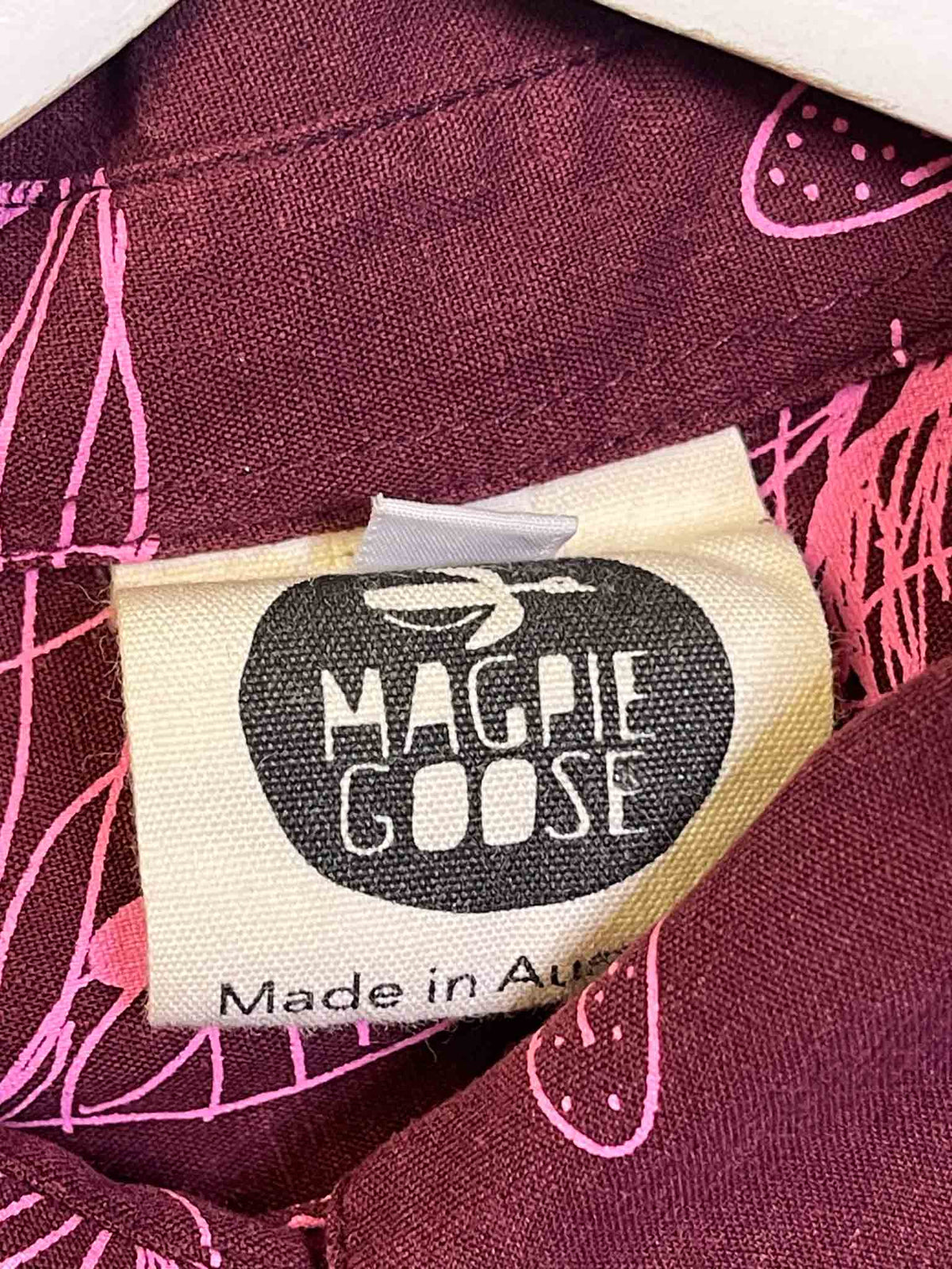 Size 22 (5XL) | Magpie Goose Printed Cotton Button Up Shirt