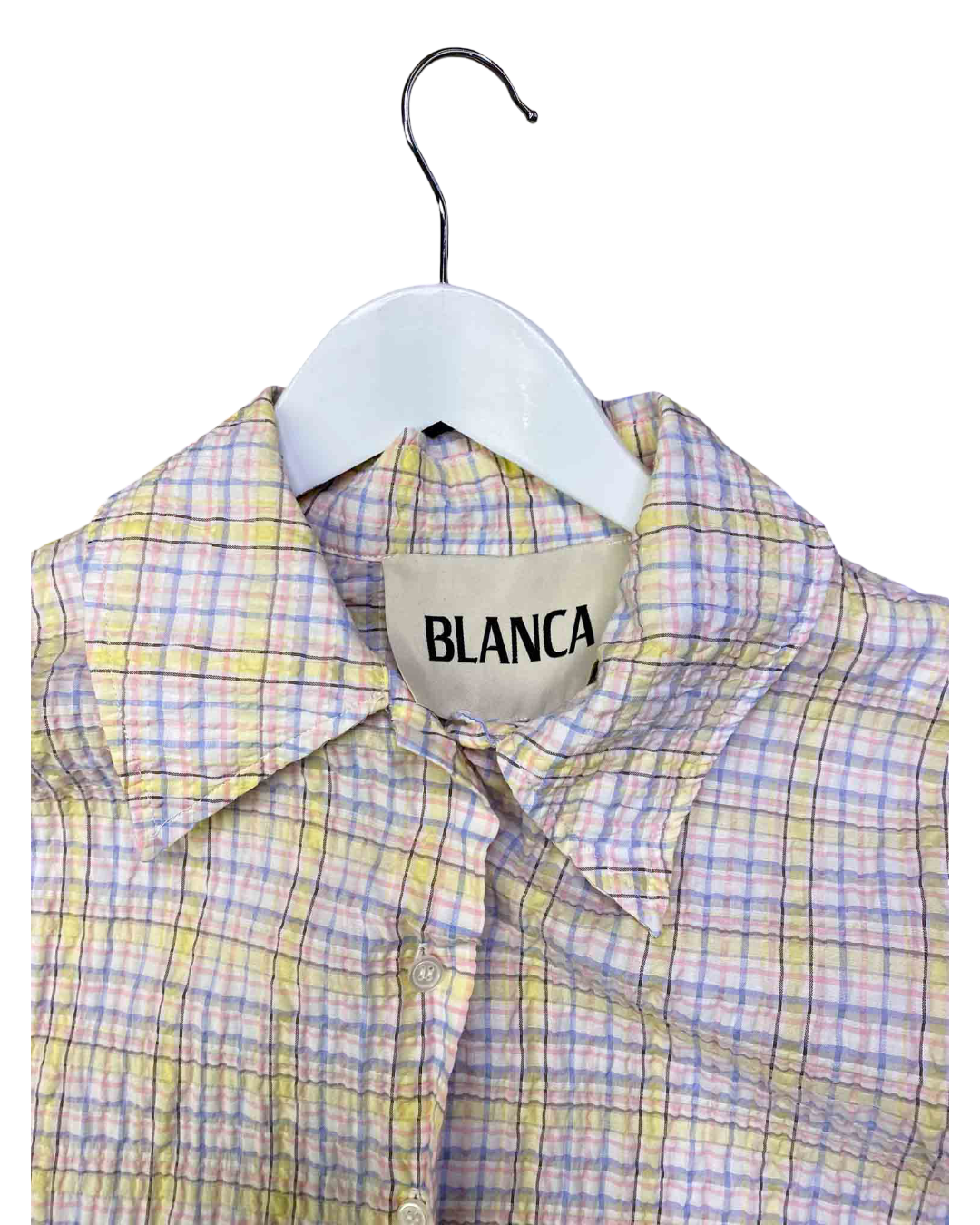 Size S | Blanca Multi Check Seersucker Shirt