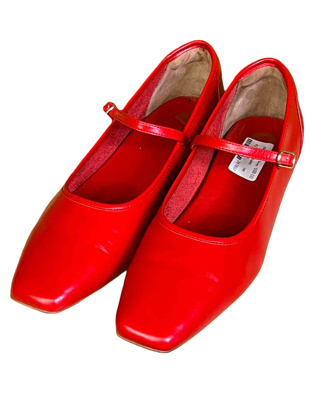 Size 41 | Bared Red Leather Surfbird Poppy Ballet Flat