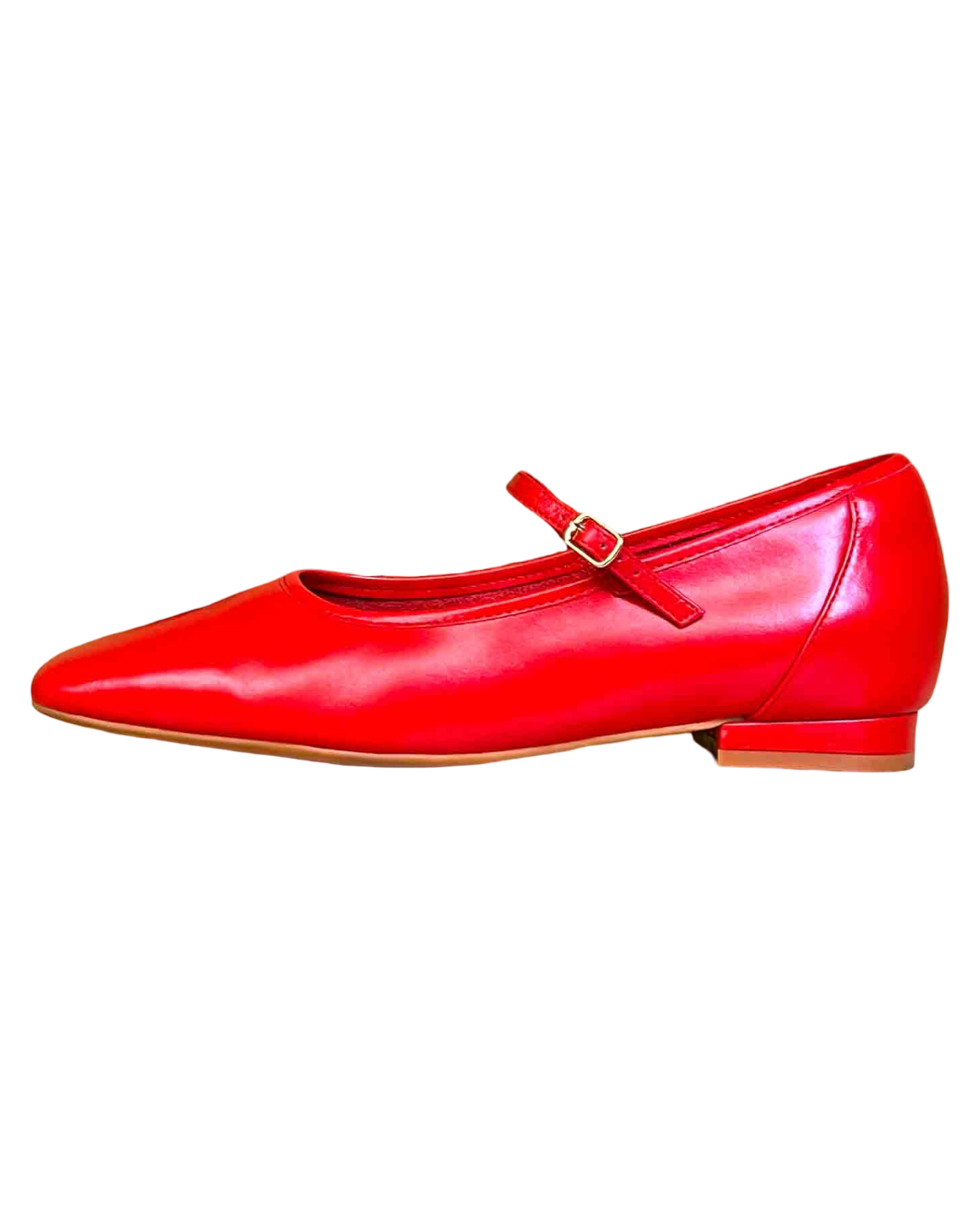 Size 41 | Bared Red Leather Surfbird Poppy Ballet Flat
