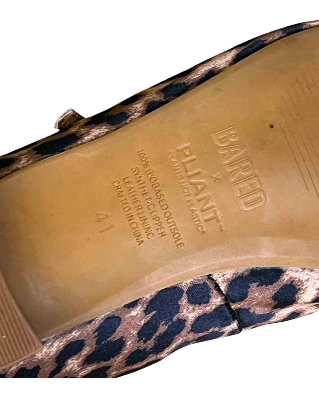 Size 41 | Bared Leopard Print Palmchat Satin Ballet Flats