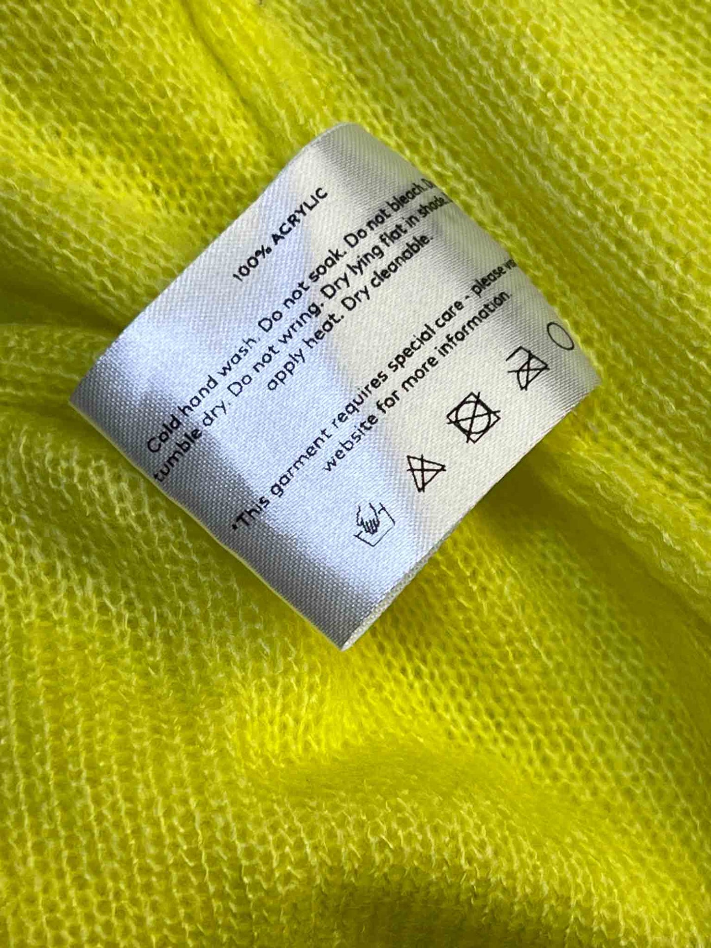 Size S | Arthur Neon Yellow Knitted Midi Dress