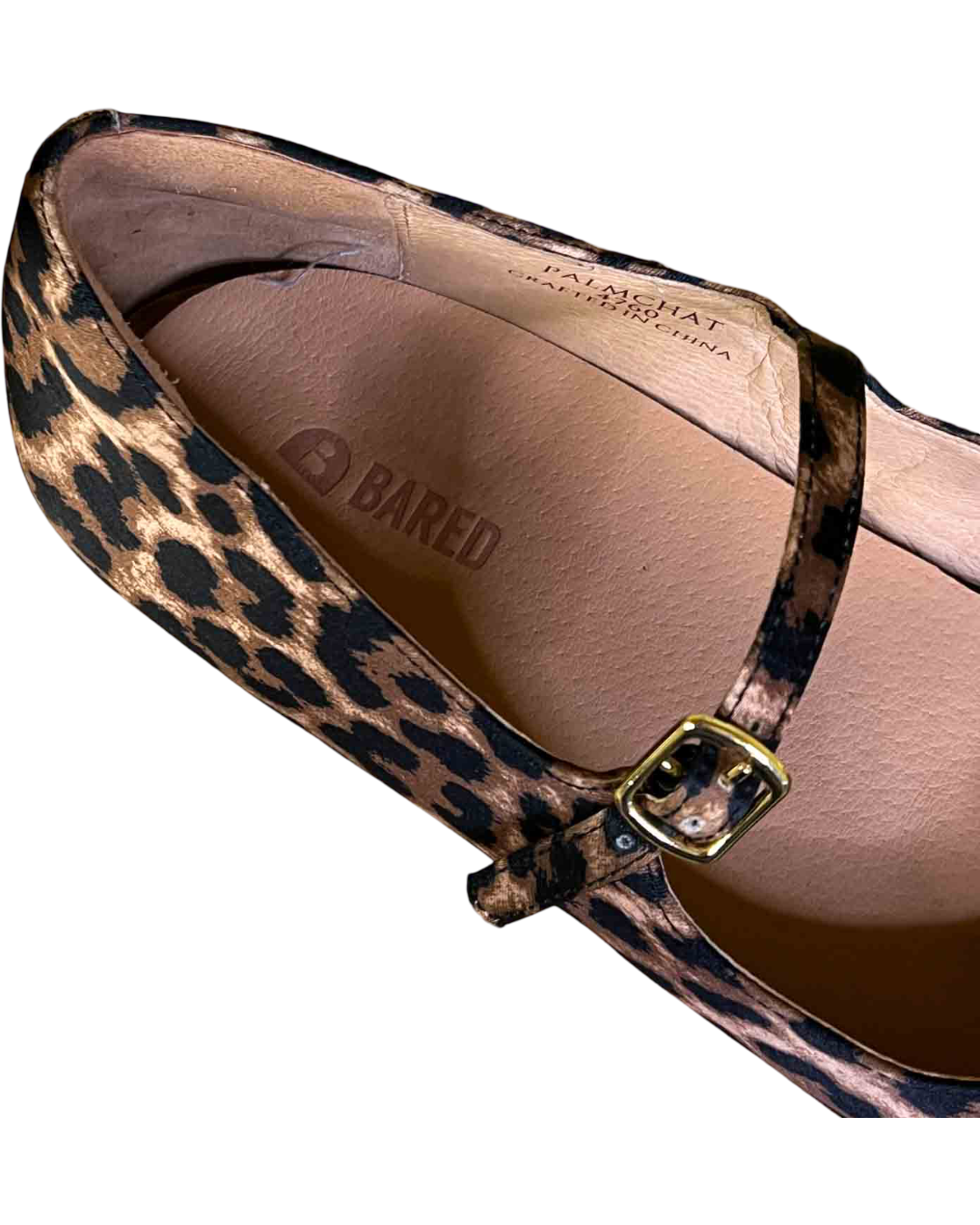 Size 41 | Bared Leopard Print Palmchat Satin Ballet Flats