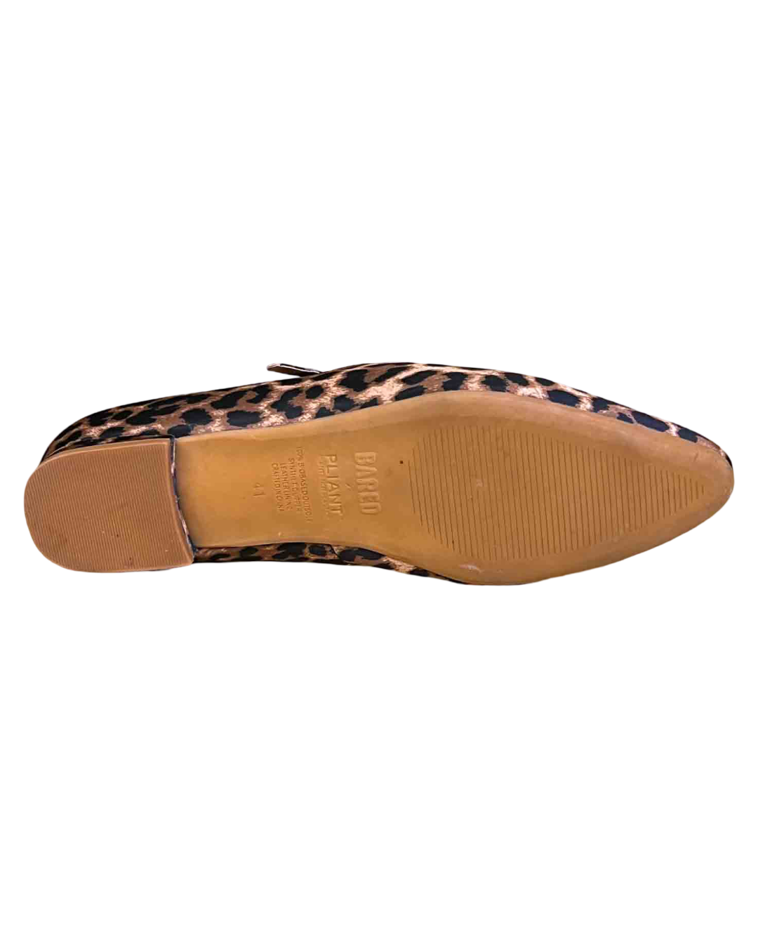 Size 41 | Bared Leopard Print Palmchat Satin Ballet Flats