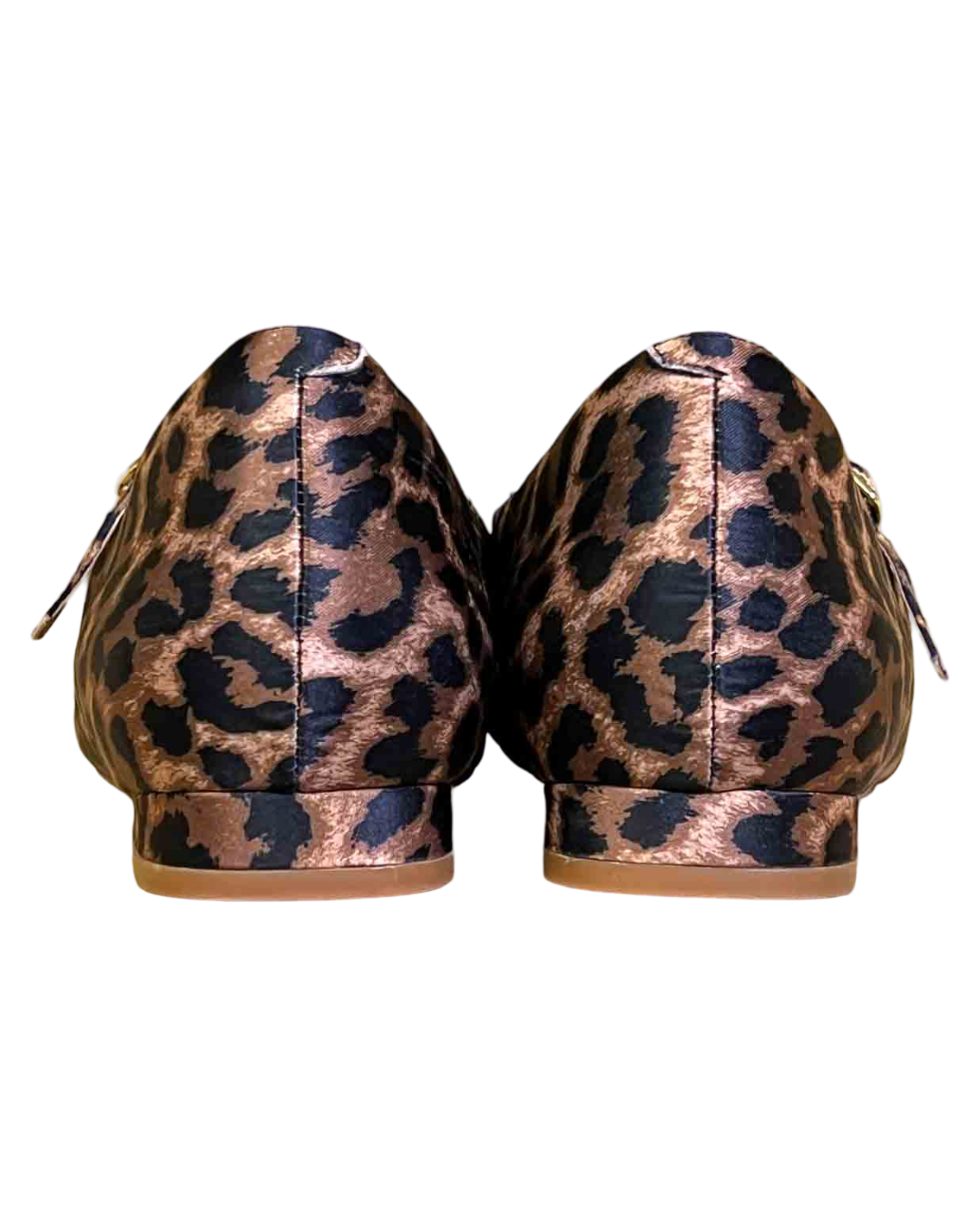 Size 41 | Bared Leopard Print Palmchat Satin Ballet Flats