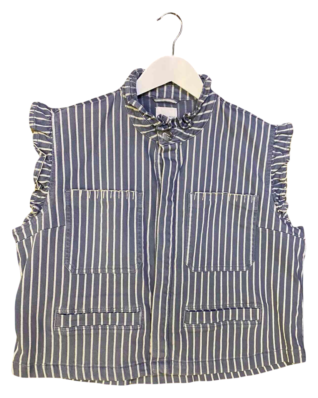 Size L | Seventy + Mochi Blue Striped Top NWT