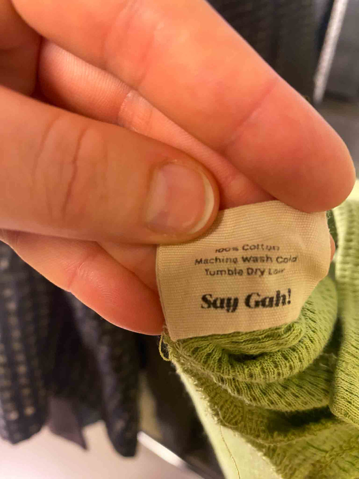 Size L | Lisa Says Gah Green Waffle Mia Lounge Top