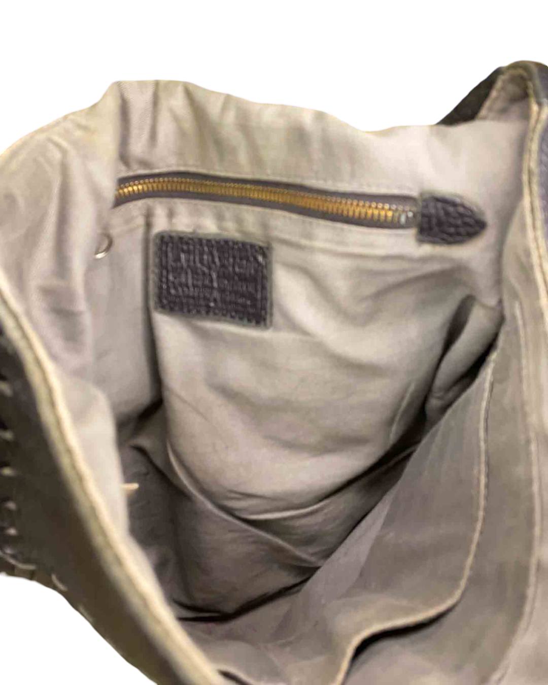 Lucky Brand Black Patchwork Leather Satchel Bag