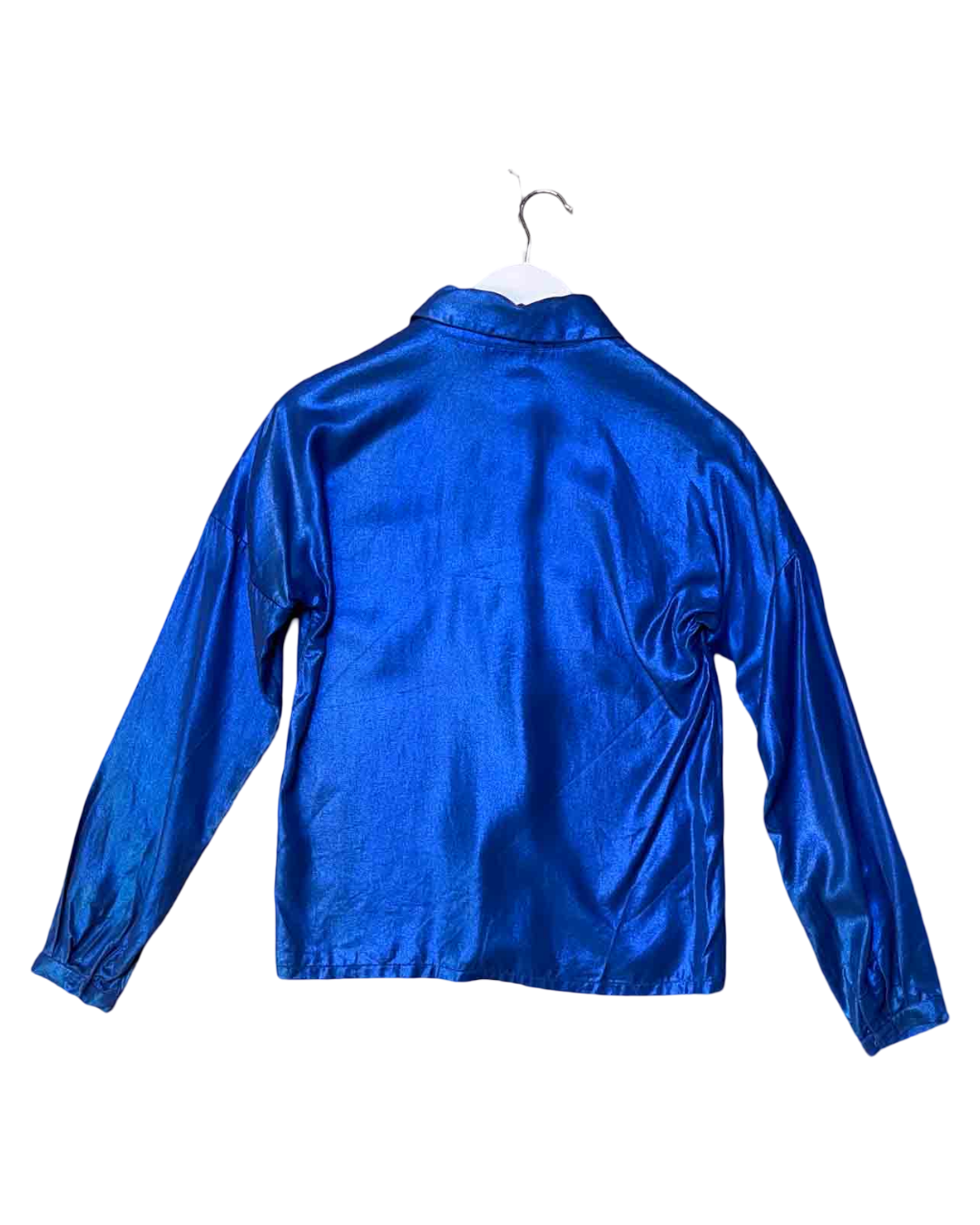 Size XS | Elk Metallic Blue Button Up Shirt