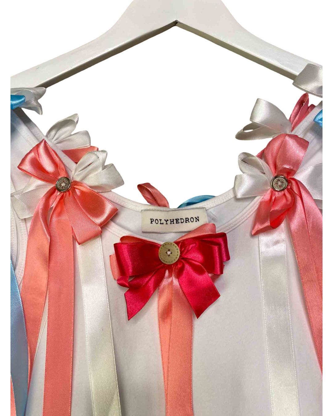 Size S | Polyhedron White Bows Top