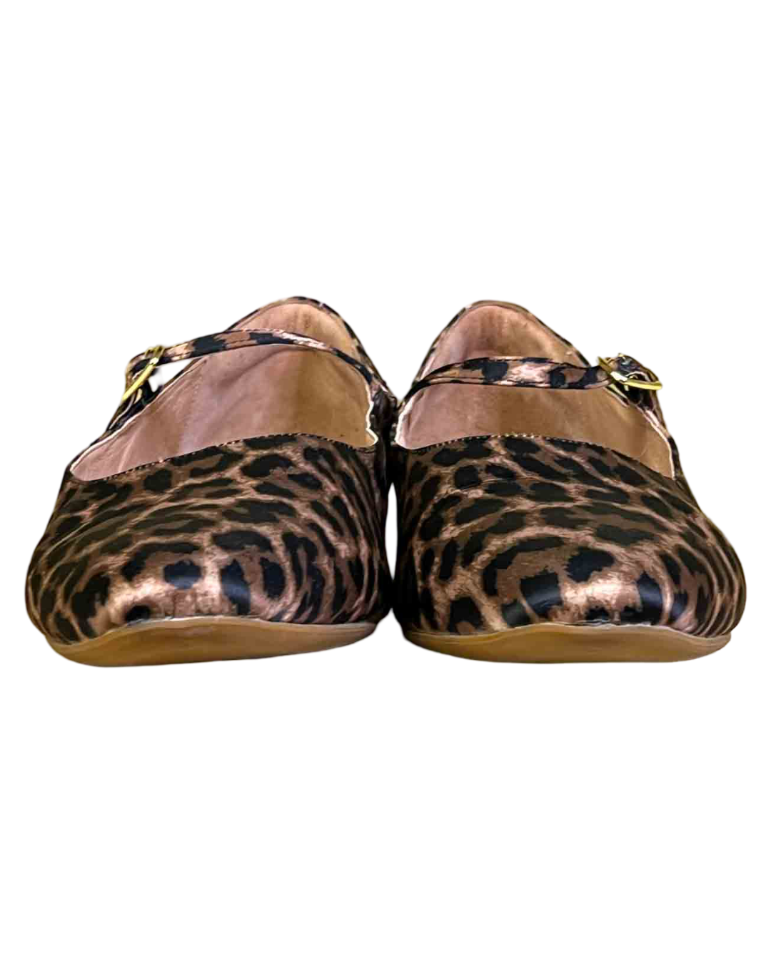 Size 41 | Bared Leopard Print Palmchat Satin Ballet Flats