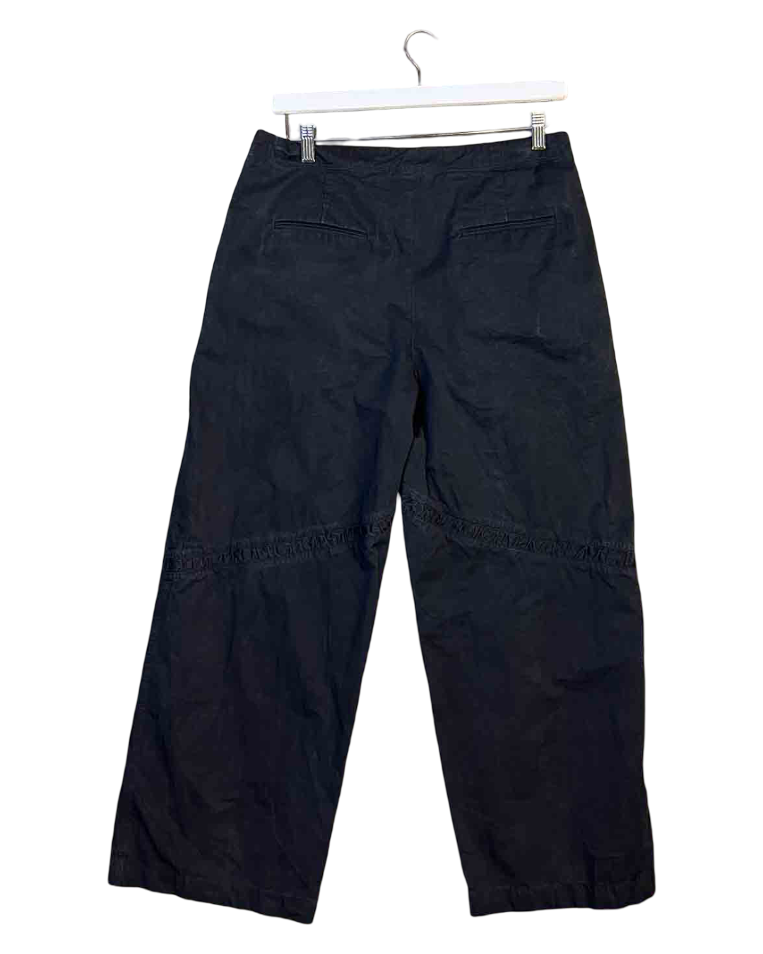 Size M | Deiji Studios Black Organic Cotton Ruffle Pants