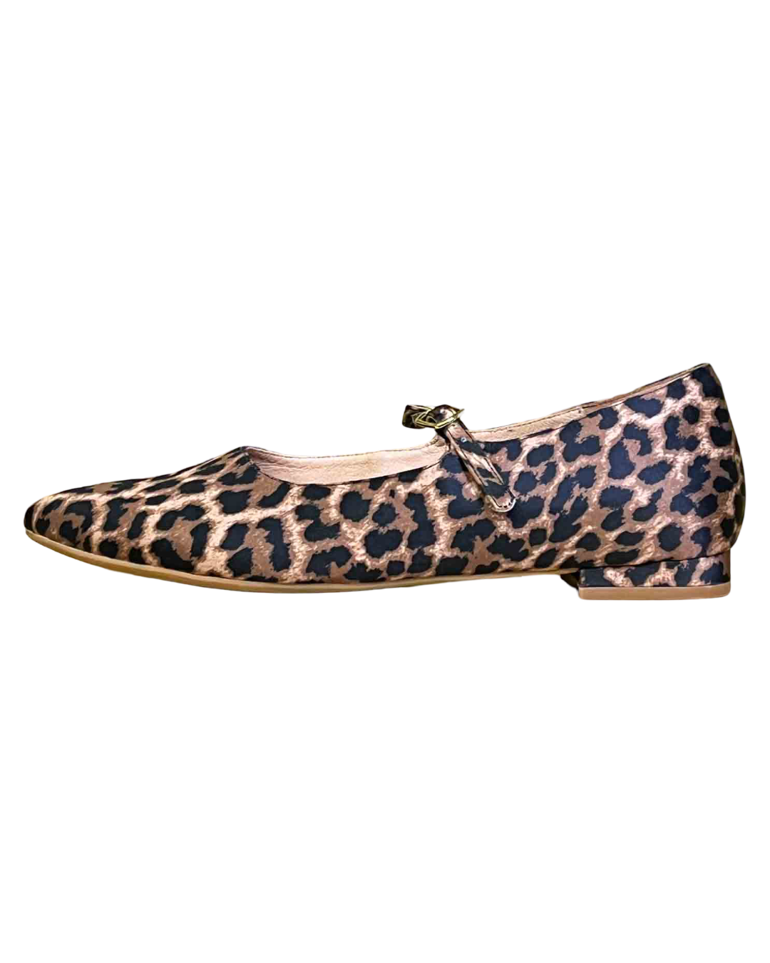 Size 41 | Bared Leopard Print Palmchat Satin Ballet Flats
