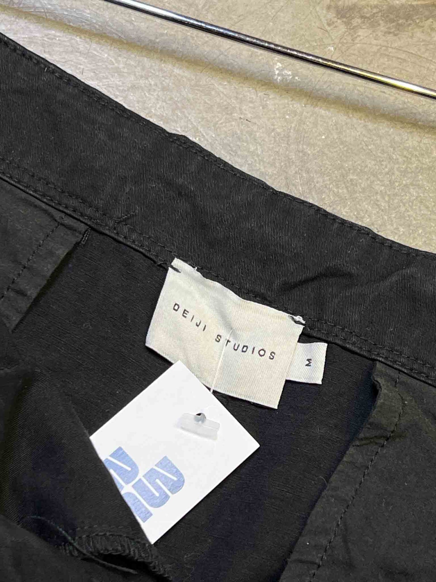Size M | Deiji Studios Black Organic Cotton Ruffle Pants