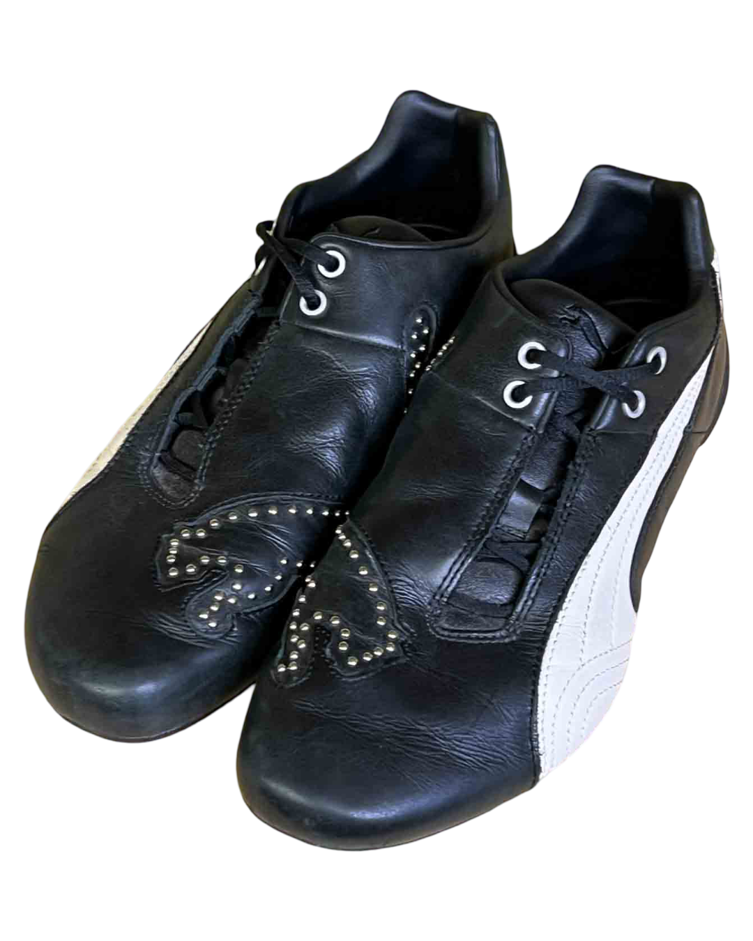 Size 40.5 | Puma Black Leather Future Cat Studs Sneakers
