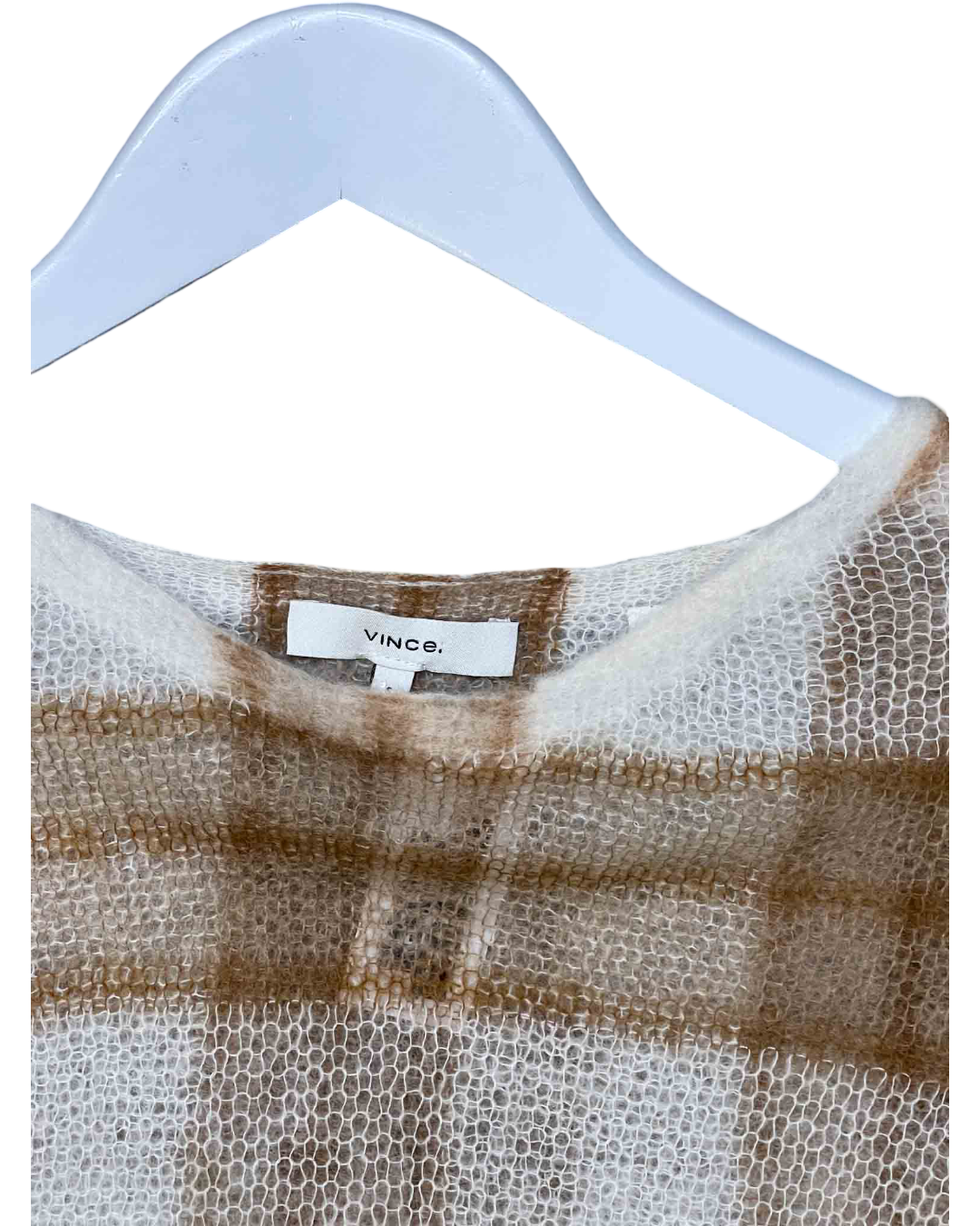 Size S | Vince Alpaca Blend Check Knit Jumper