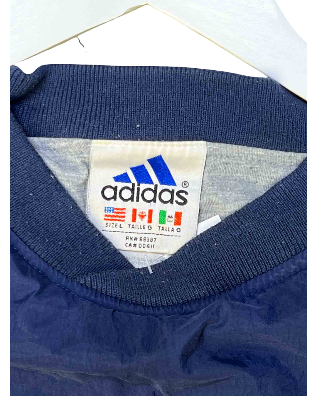 Size L | Adidas Vint. Navy Windbreaker Jumper