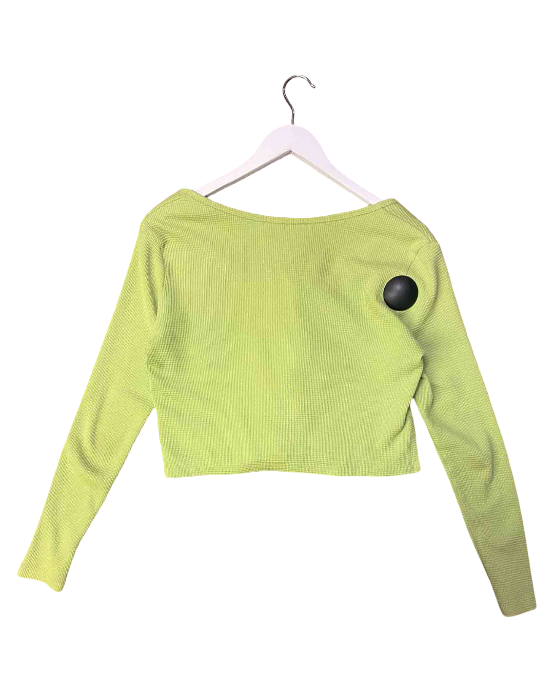 Size L | Lisa Says Gah Green Waffle Mia Lounge Top