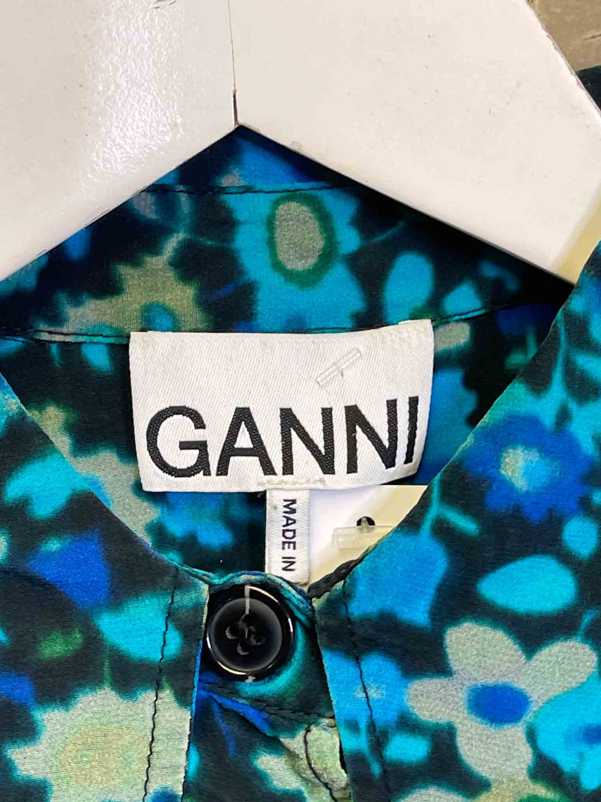 Size 38 (M) |  Ganni Floral Viscose Shirt