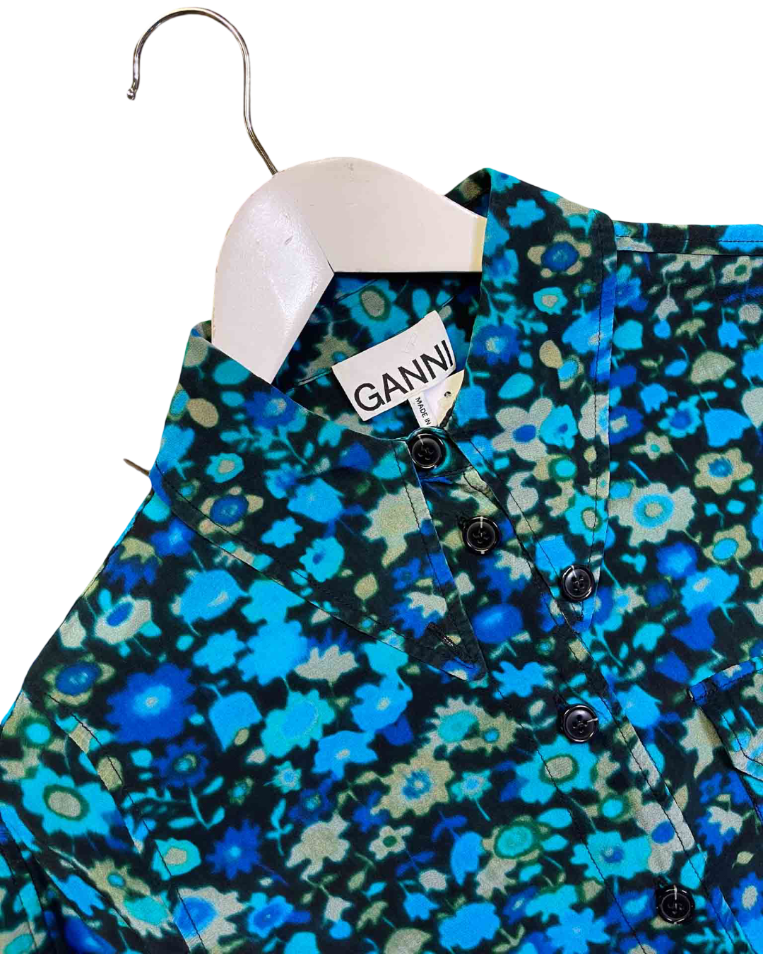 Size 38 (M) |  Ganni Floral Viscose Shirt