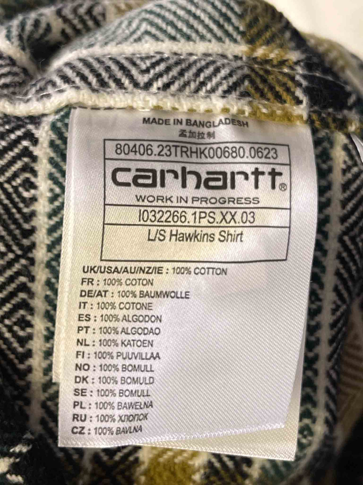 Size L | Carhartt Flannel 'Hawkins' Plaid Shirt