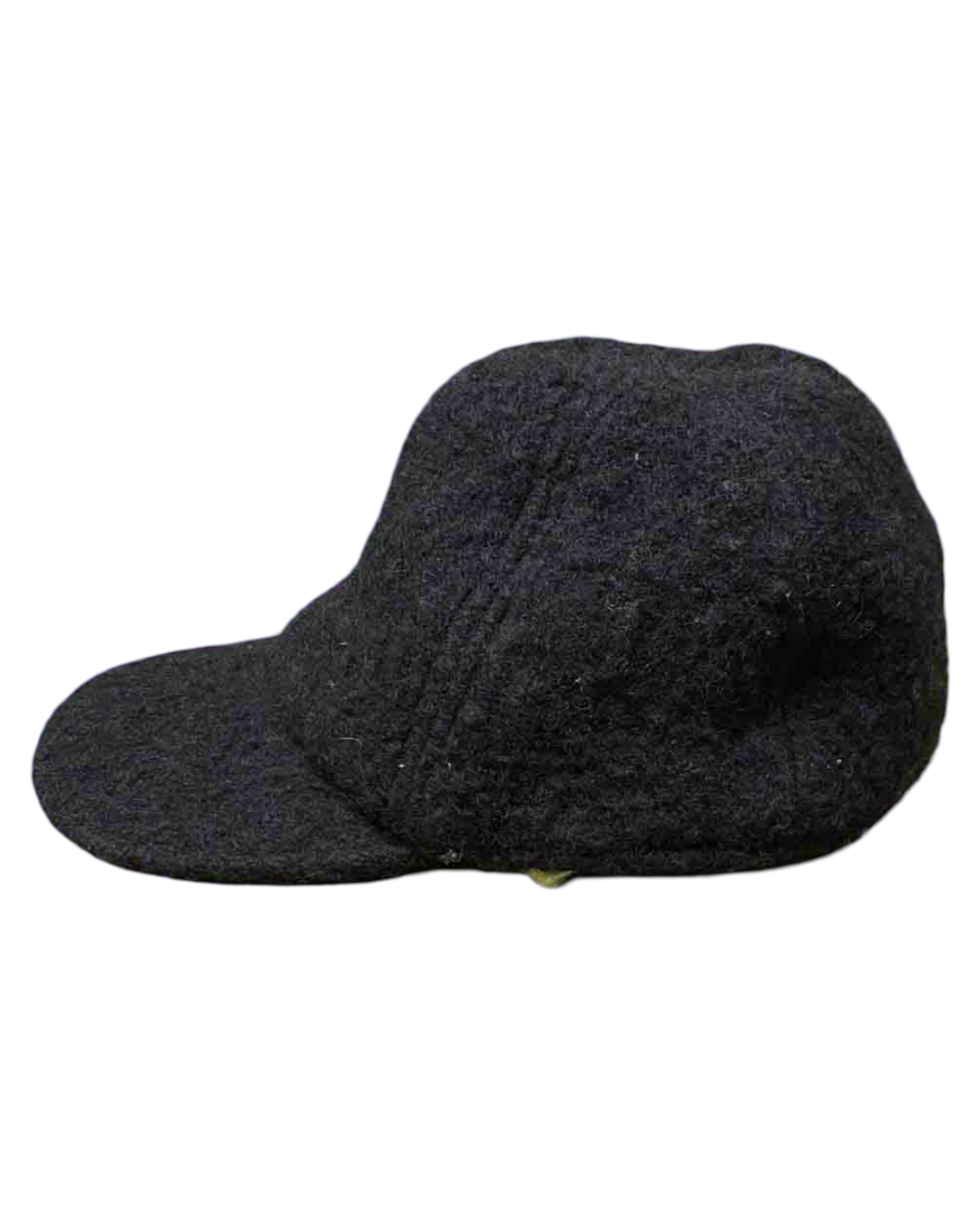 Yestadt Millinery Black Boiled Wool Baseball Cap