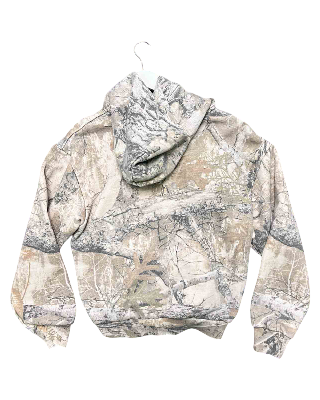 Size XS | FOT Cropped Camo Hooded Zip-Up Jumper