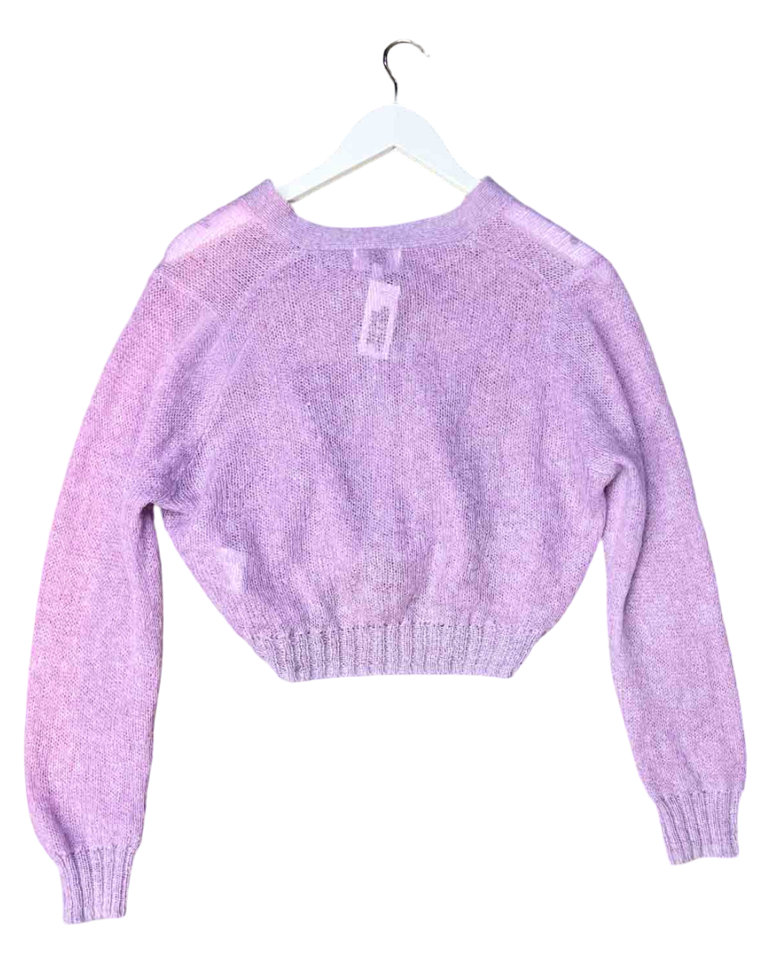 Size S | On Parks Purple Alpaca Blend Cropped Cardigan