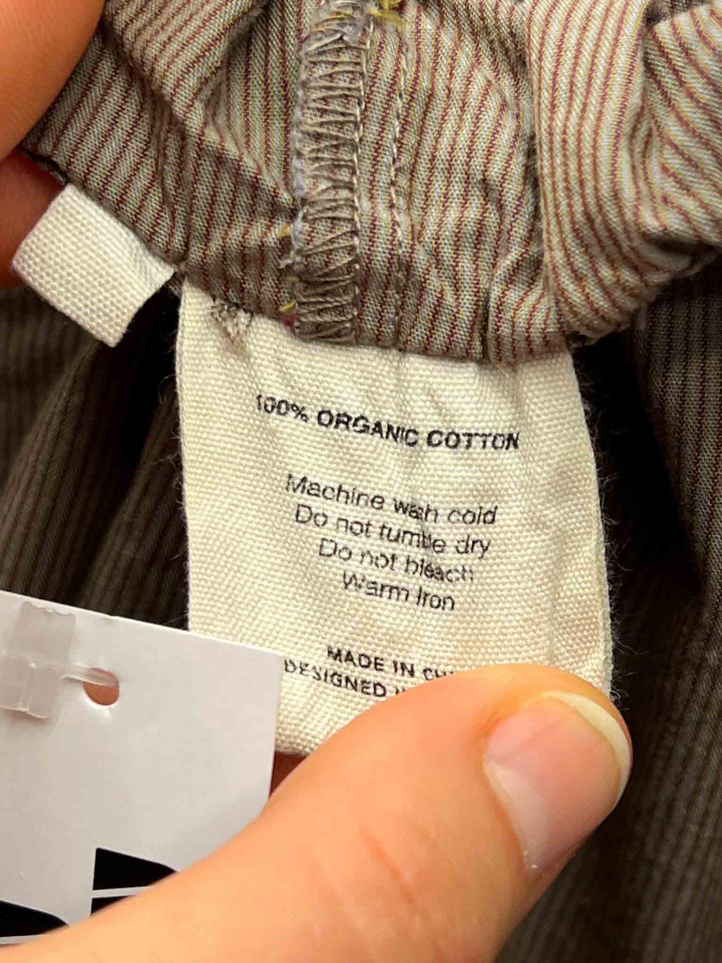 Size M | Deiji Studios Brown Organic Cotton Striped Pants